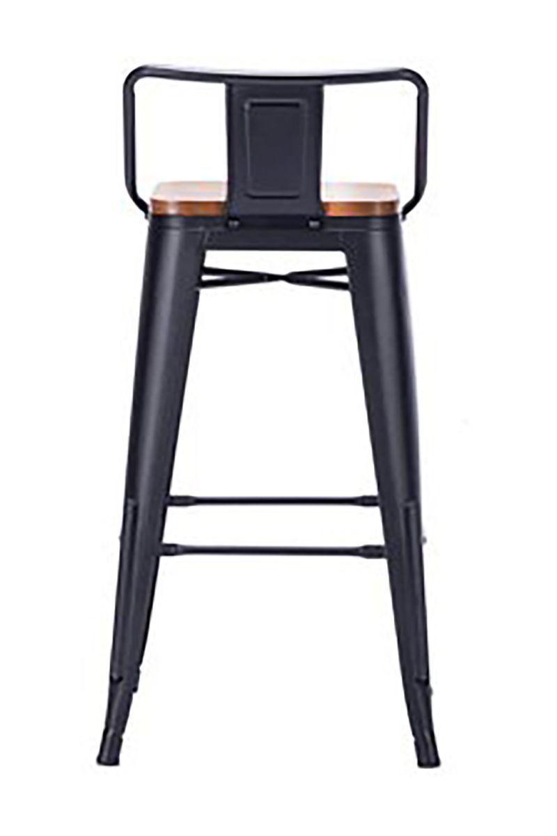 Pack 4 Pisos Bar Tolix Asiento Madera Negro-5