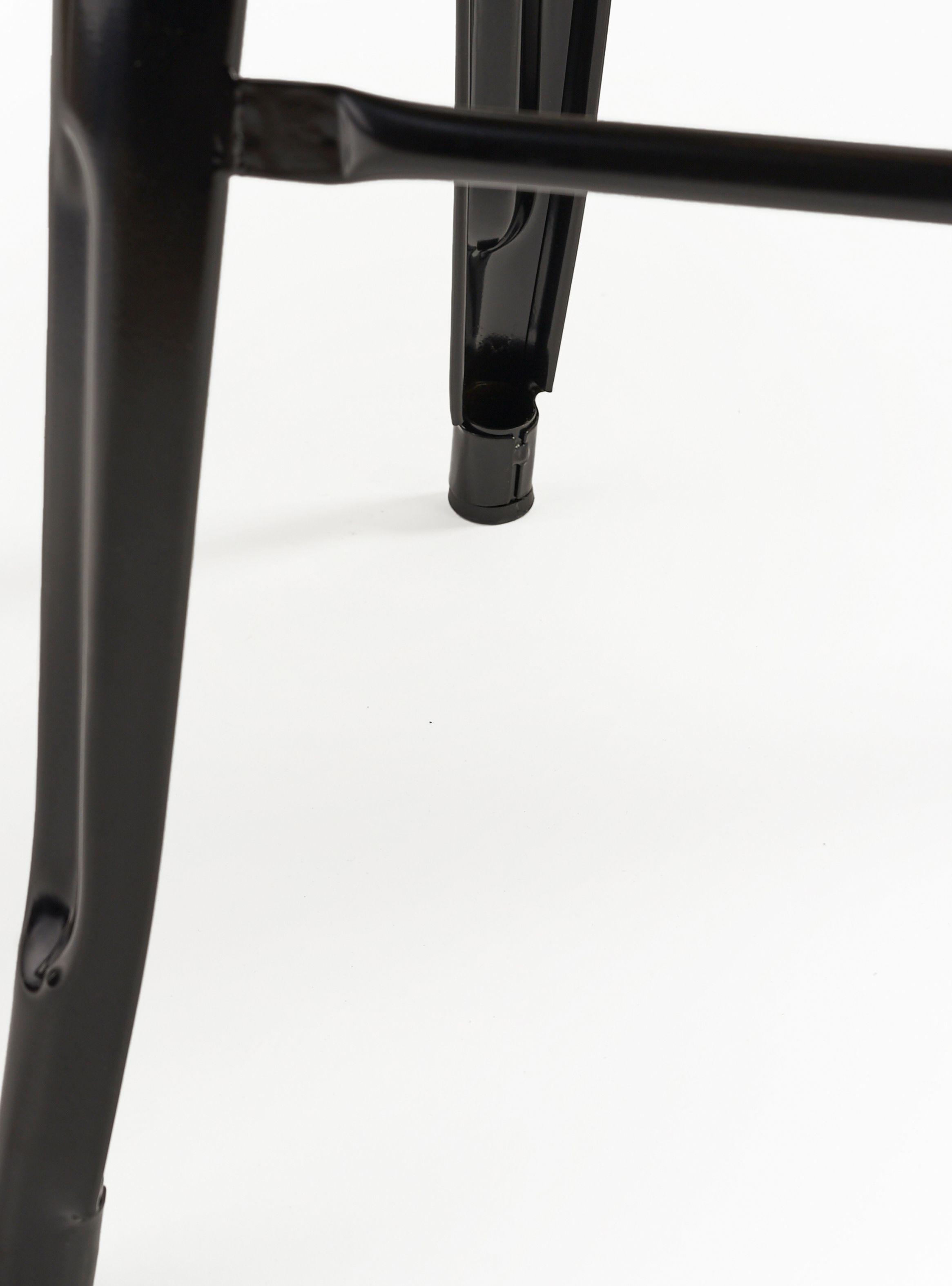 Pack 4 Pisos Bar Tolix Asiento Madera Negro-4