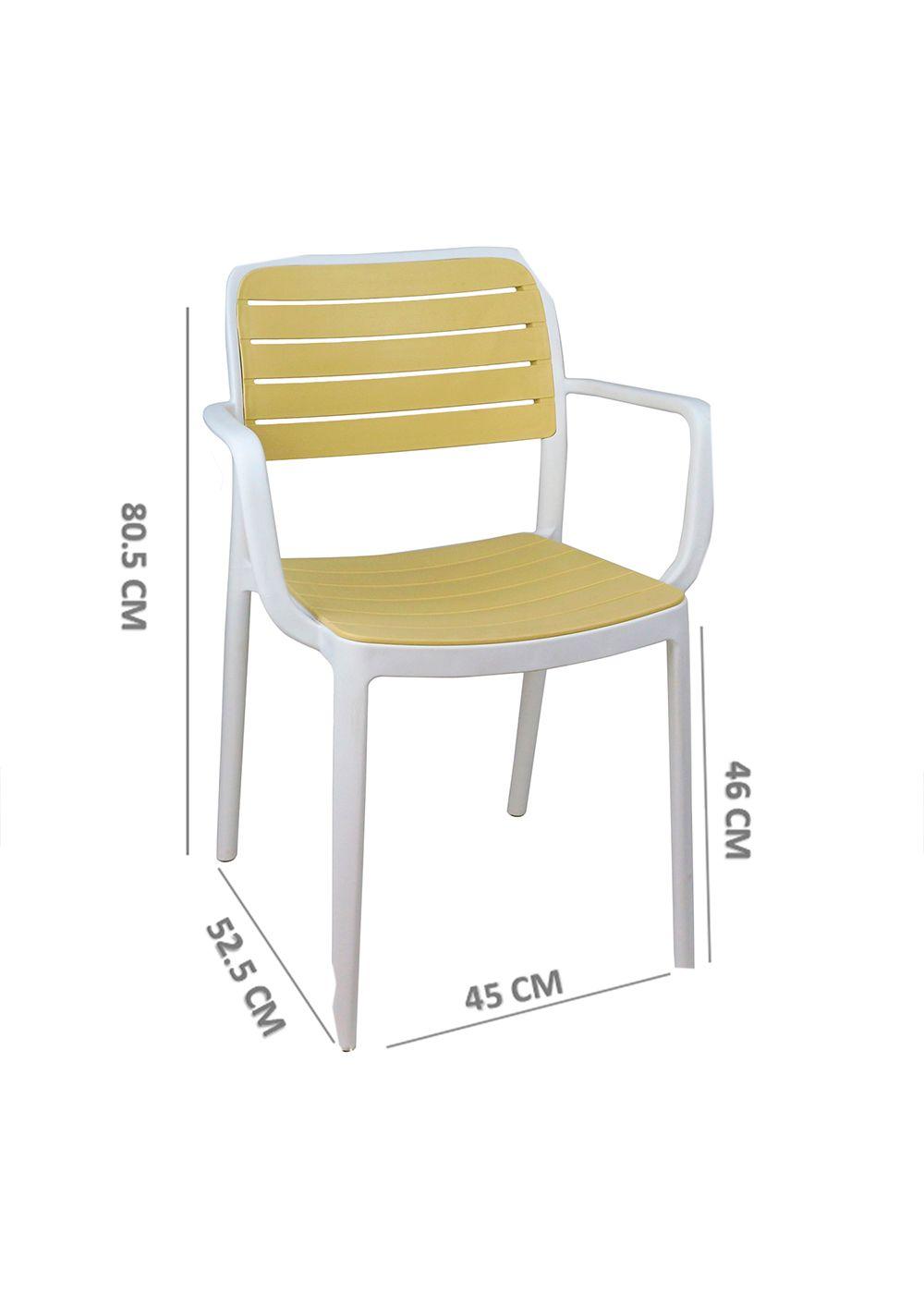 Silla Terraza Plástica Sahara Blanca-2