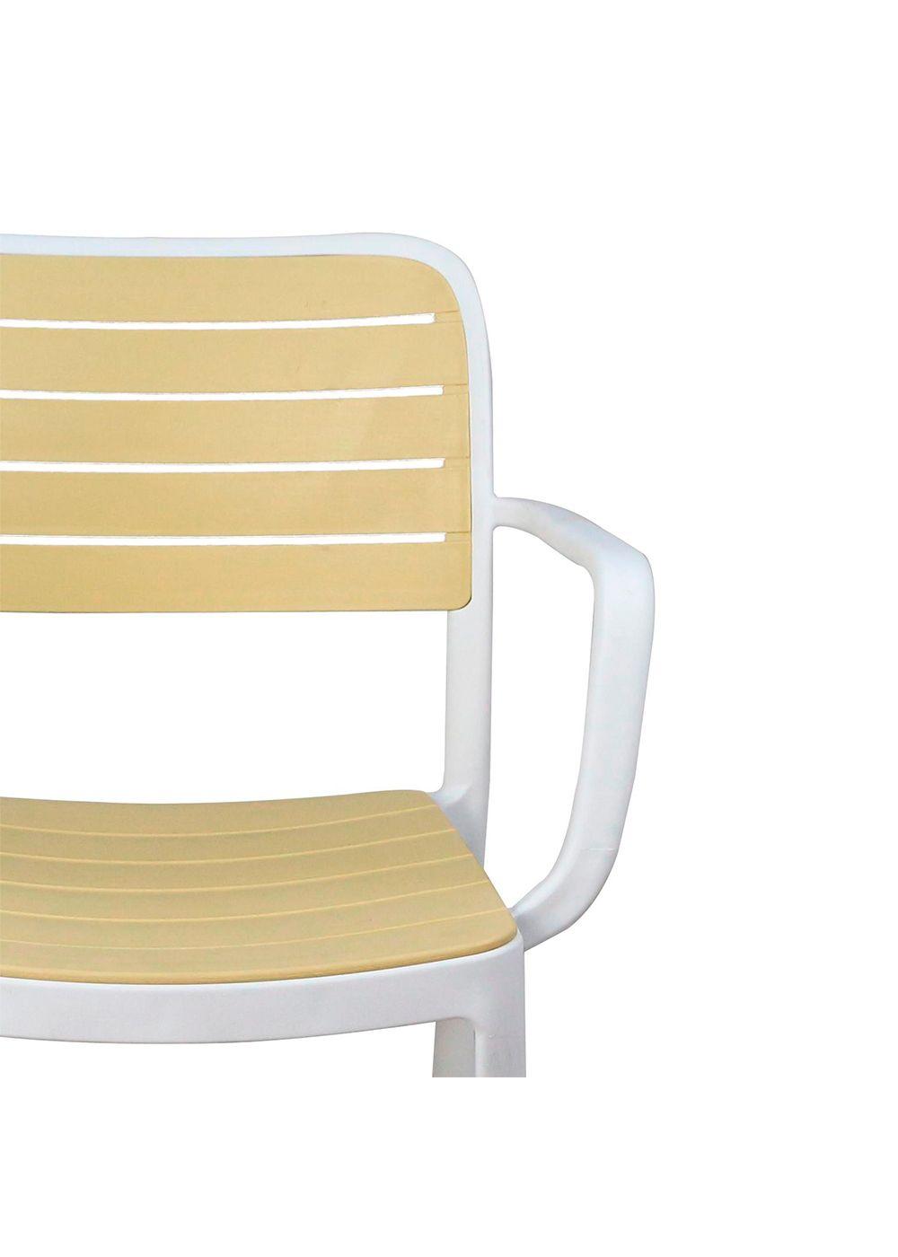 Silla Terraza Plástica Sahara Blanca-3