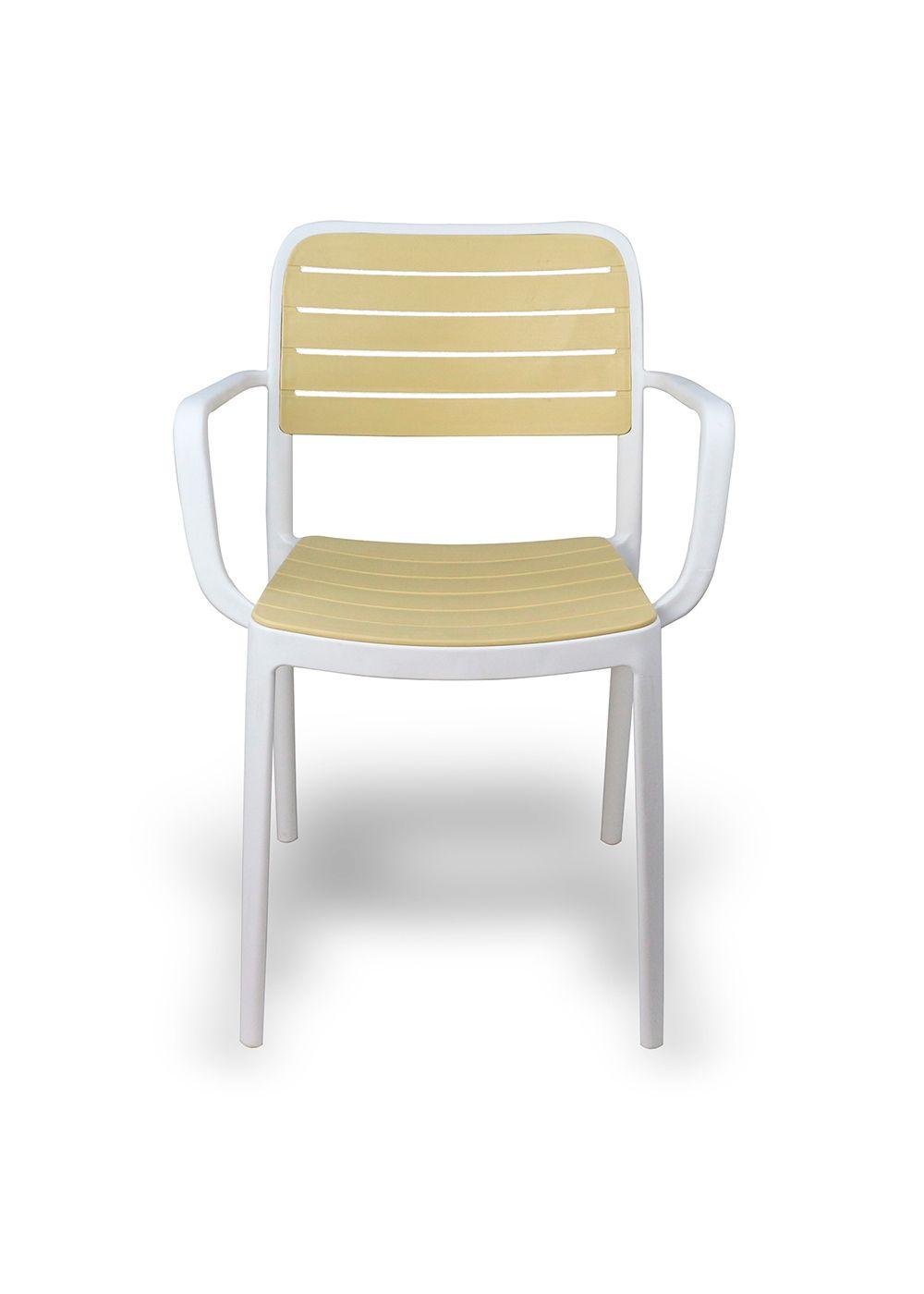 Silla Terraza Plástica Sahara Blanca-7