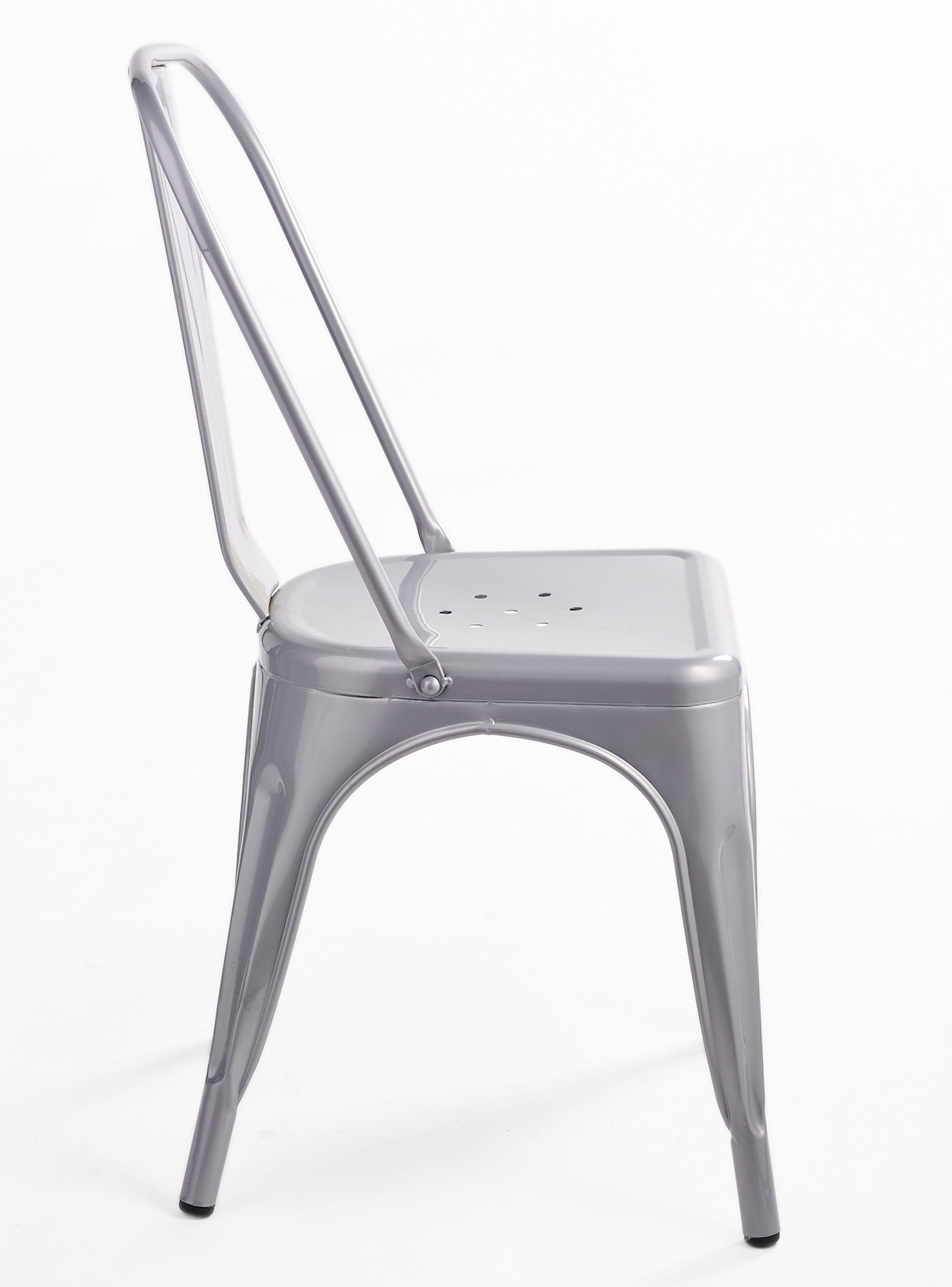 Silla de Bar Metal Tolix Gris-4