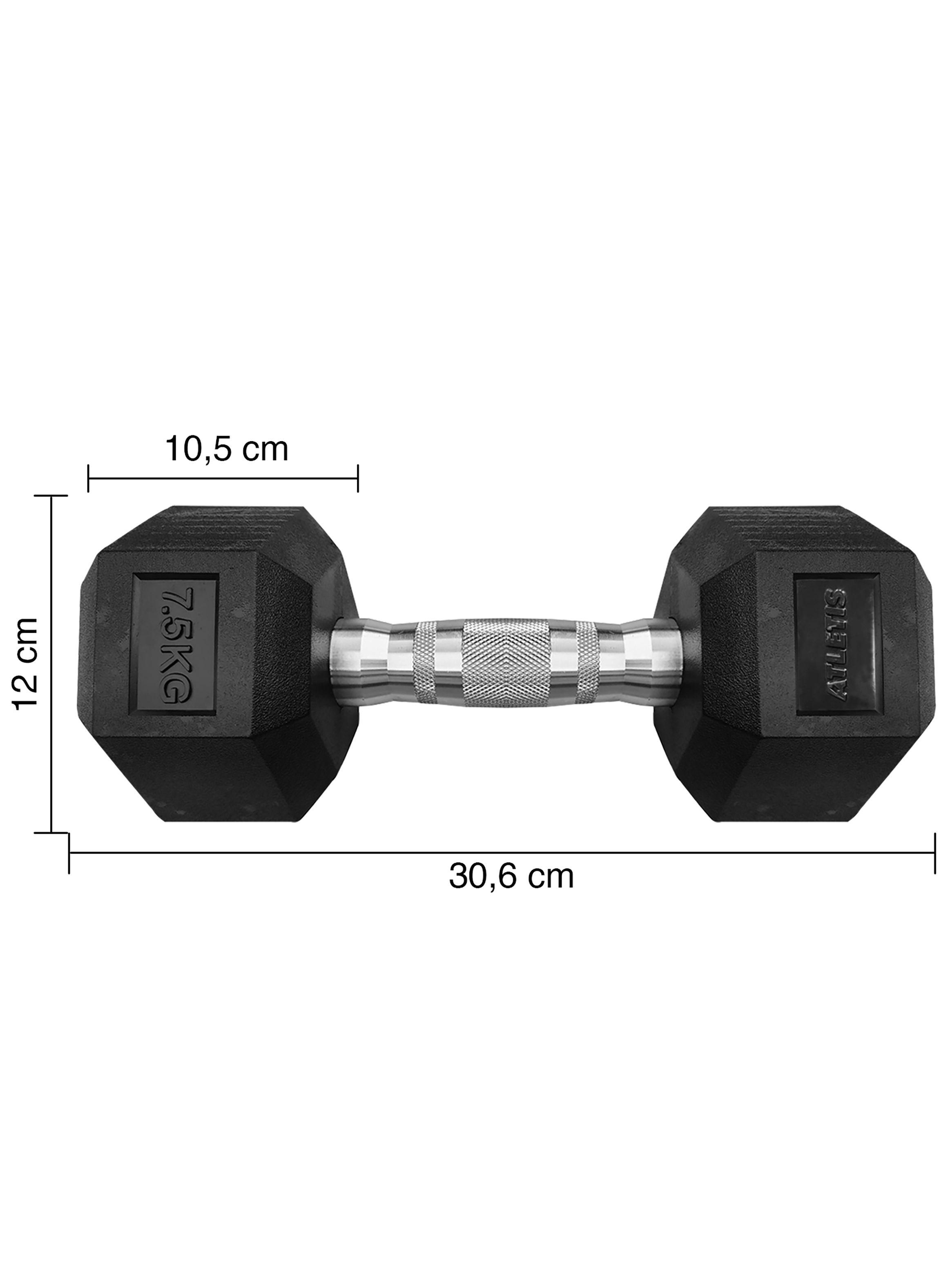 Mancuerna Hexagonal 7,5 Kg Negro-2