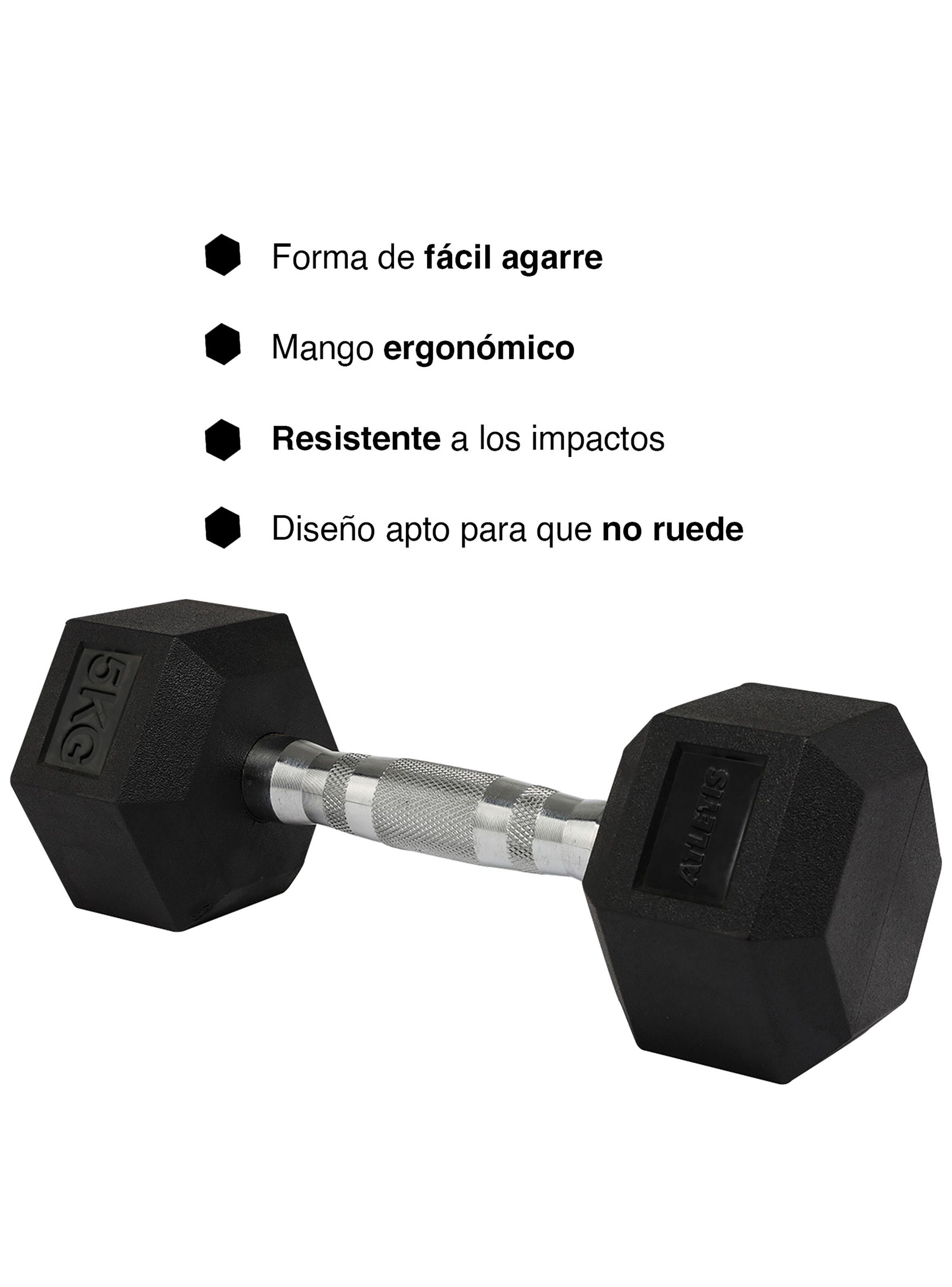 Mancuerna Hexagonal 5 Kg Negro-4