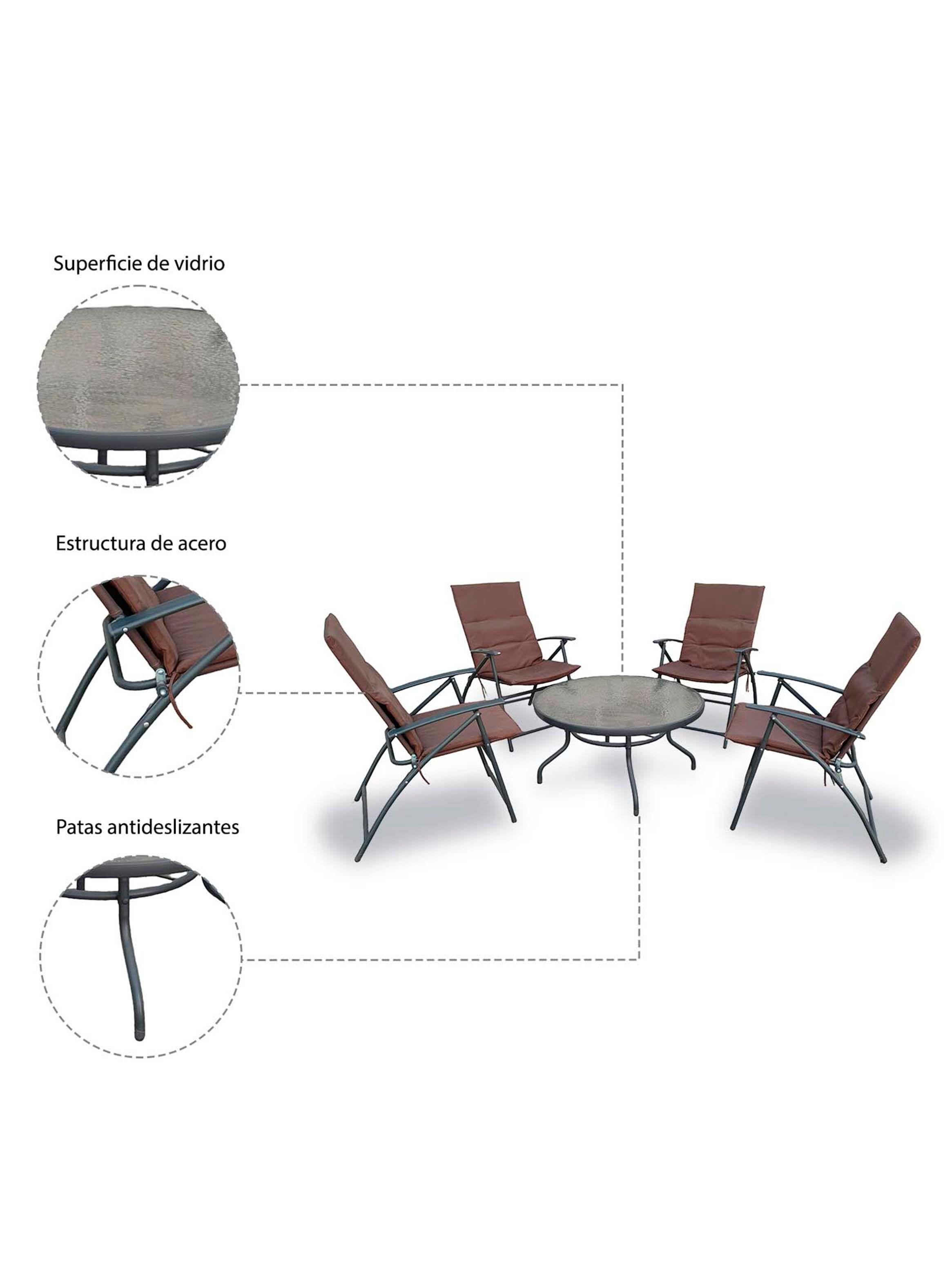 Set de Terraza 4 Sillas + Mesa Ipanema-5