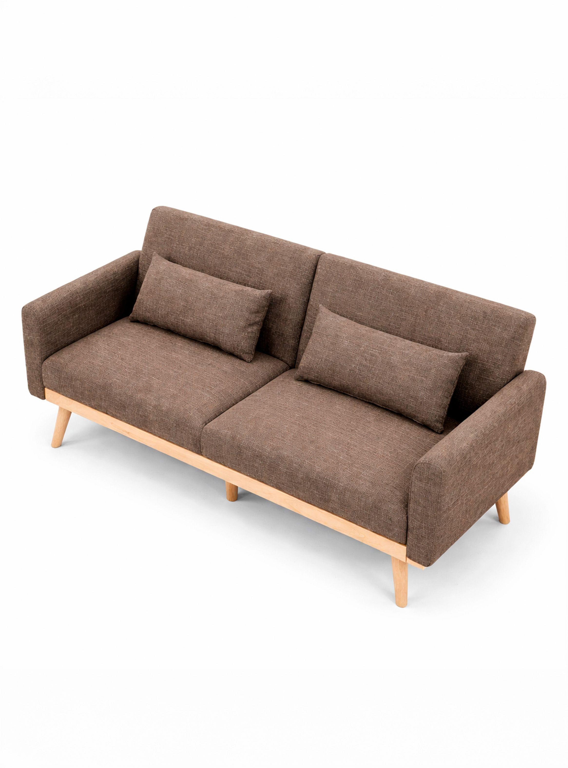 Sofá Cama Amelia 77x187x77 cm Café-3
