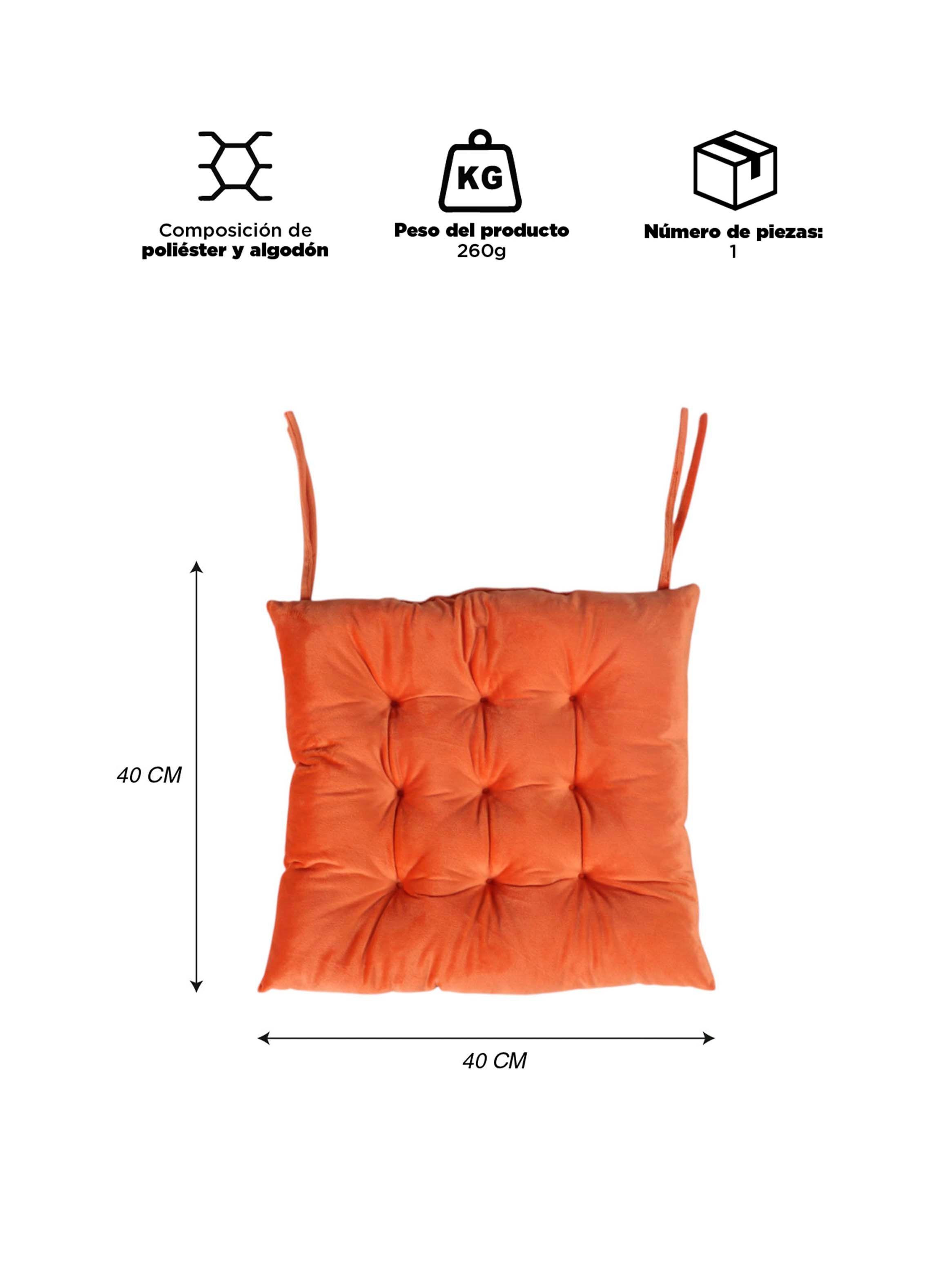 Cojín para Silla Naranja 40x40 cm-3