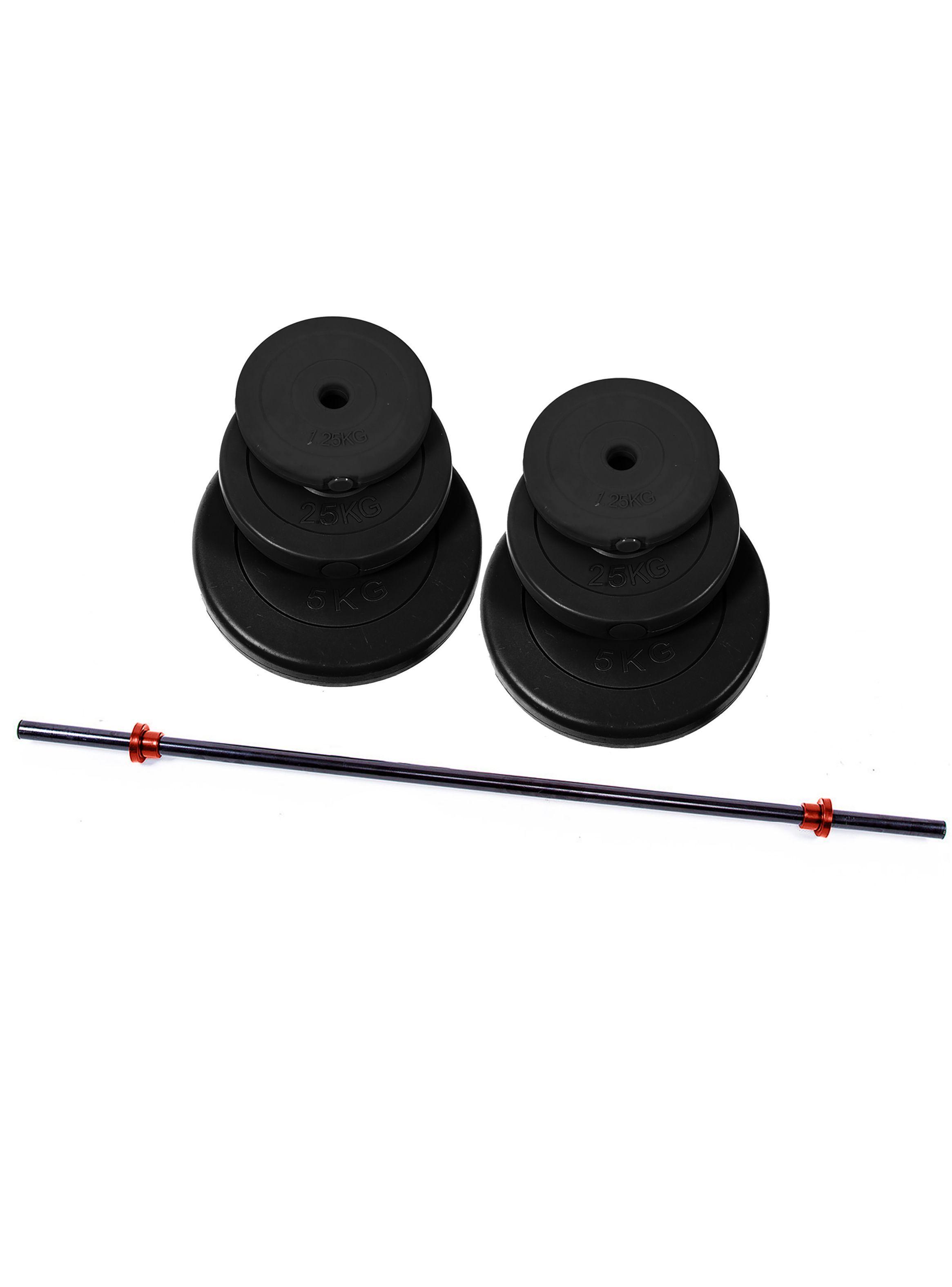 Set Pesas 20kg Barra 1.2 Mts + Discos De Cemento-4