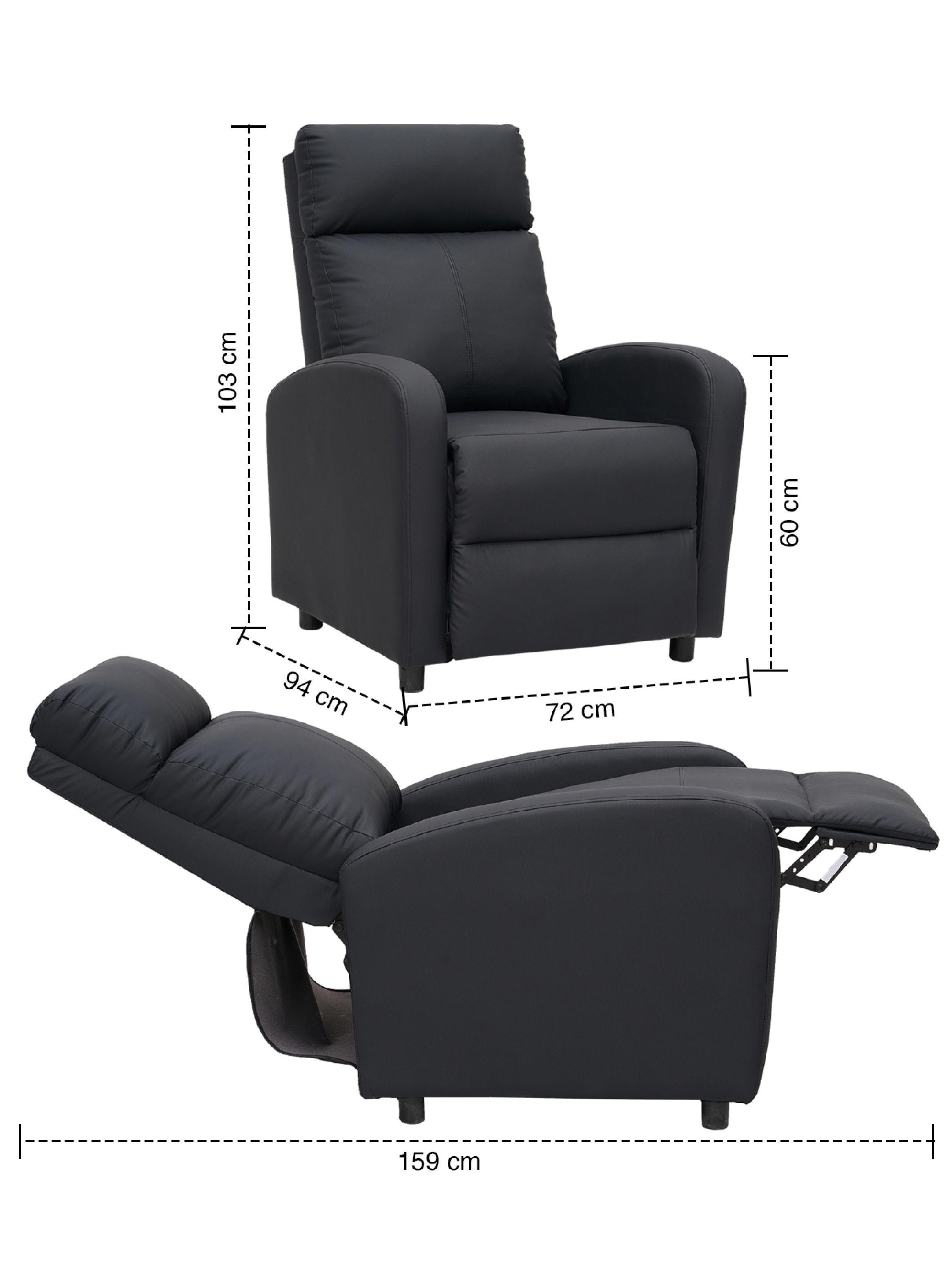 Berger Reclinable Lisboa Pu Negro-2