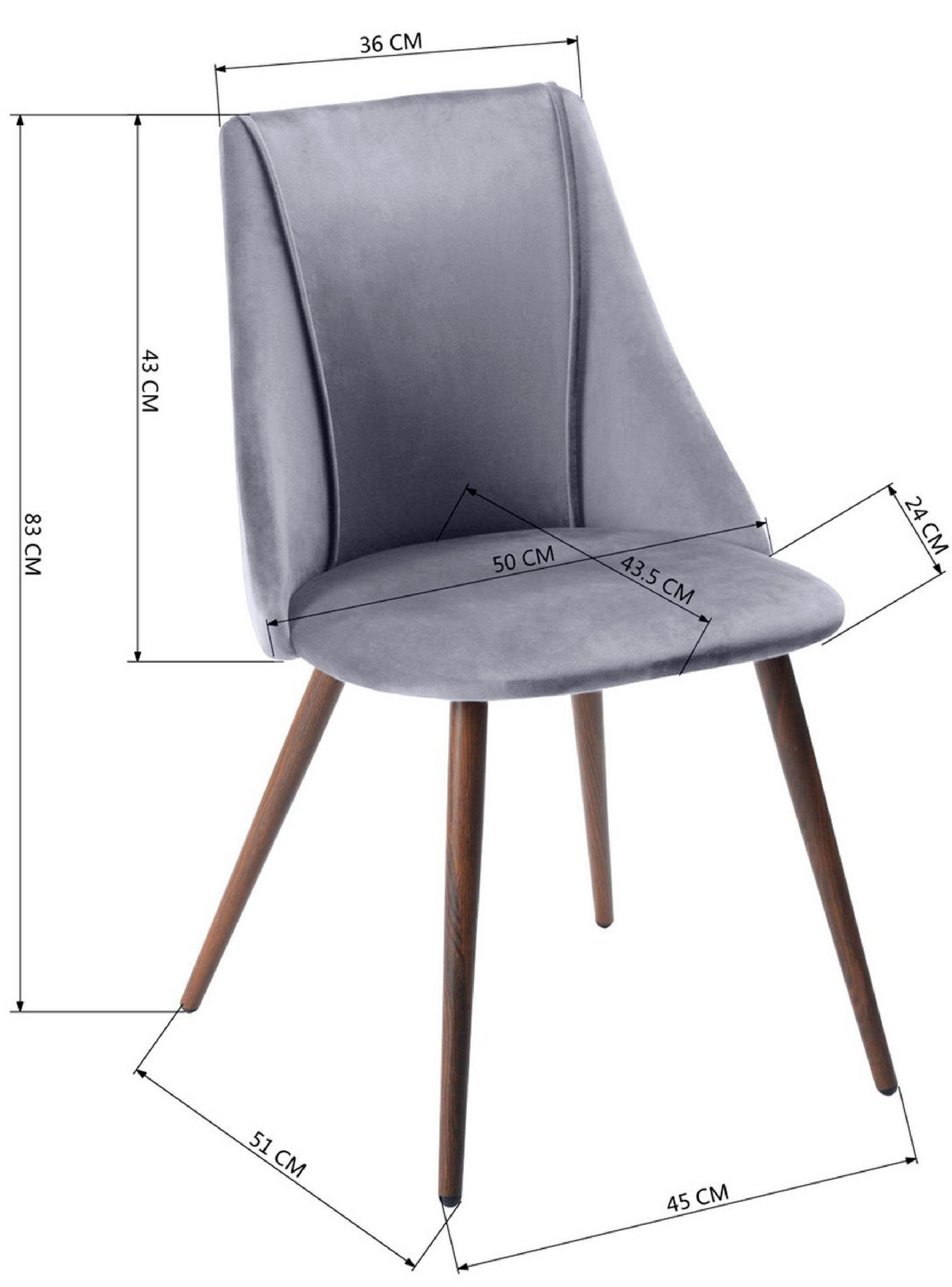 Pack 2 Silla Comedor Sitial Terciopelo-3