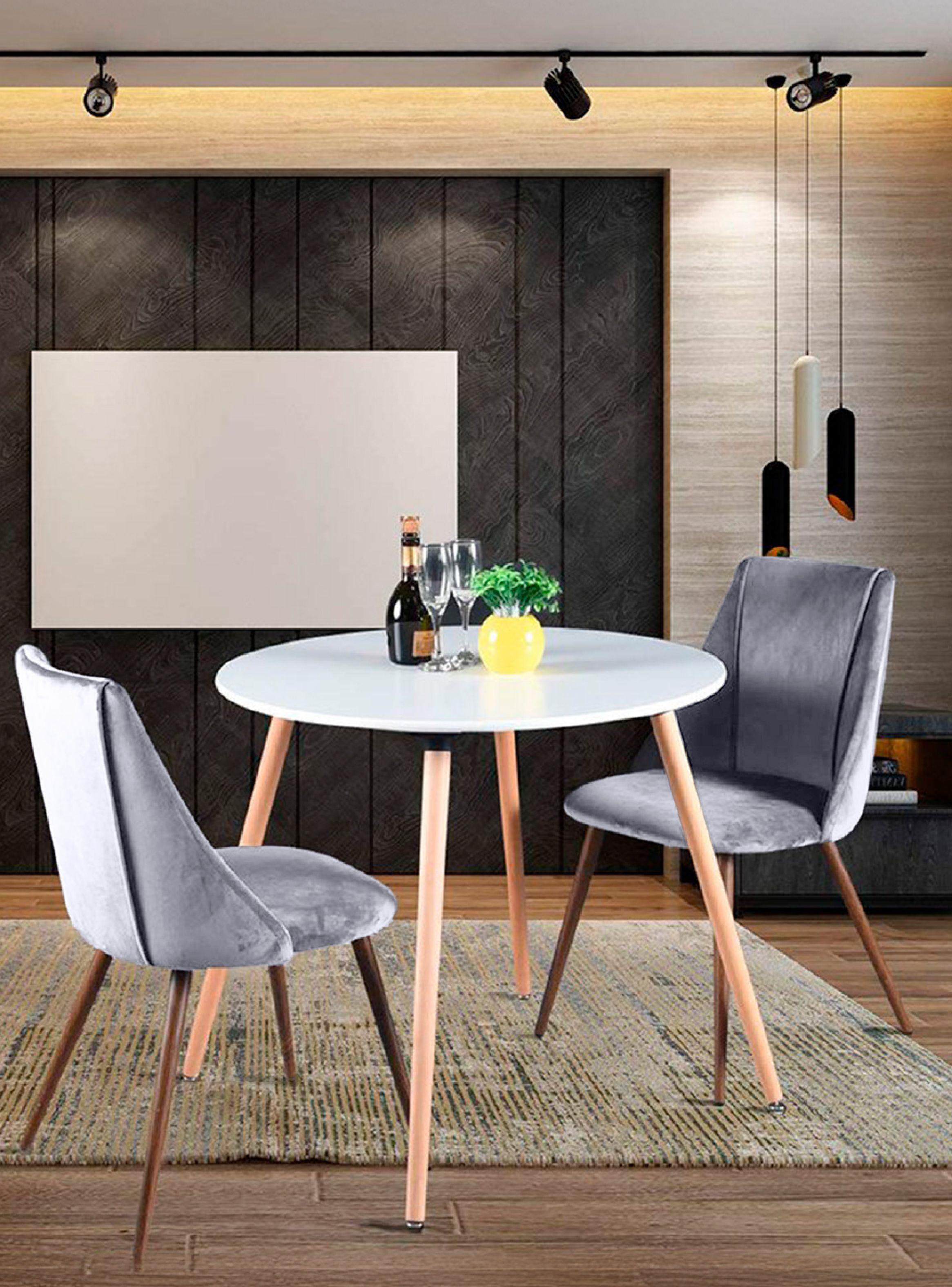 Pack 2 Silla Comedor Sitial Terciopelo-5