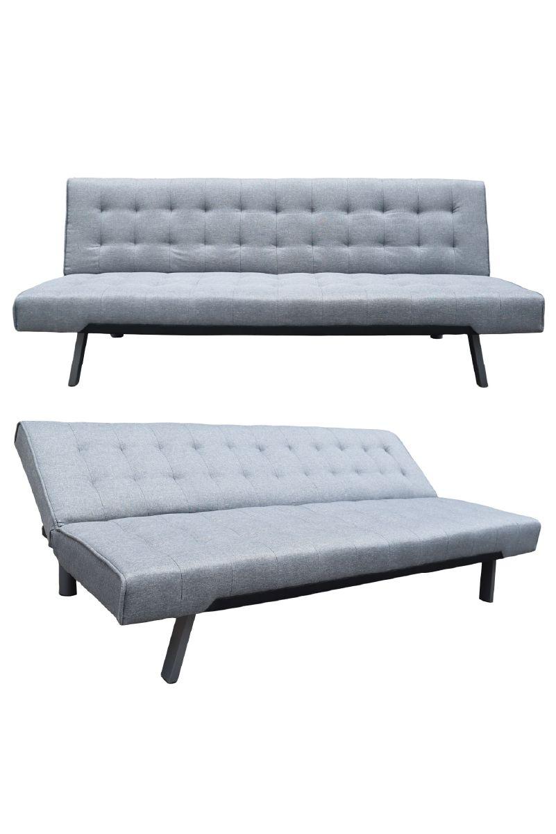 Futón Parker 3 Cuerpos Gris Claro-3