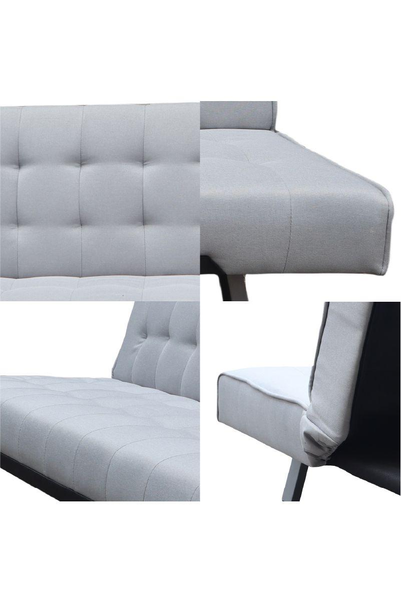 Futón Parker 3 Cuerpos Gris Claro-4