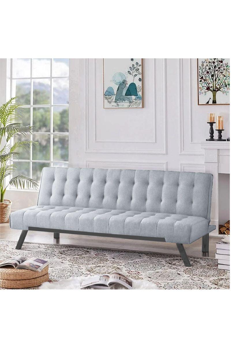 Futón Parker 3 Cuerpos Gris Claro-5