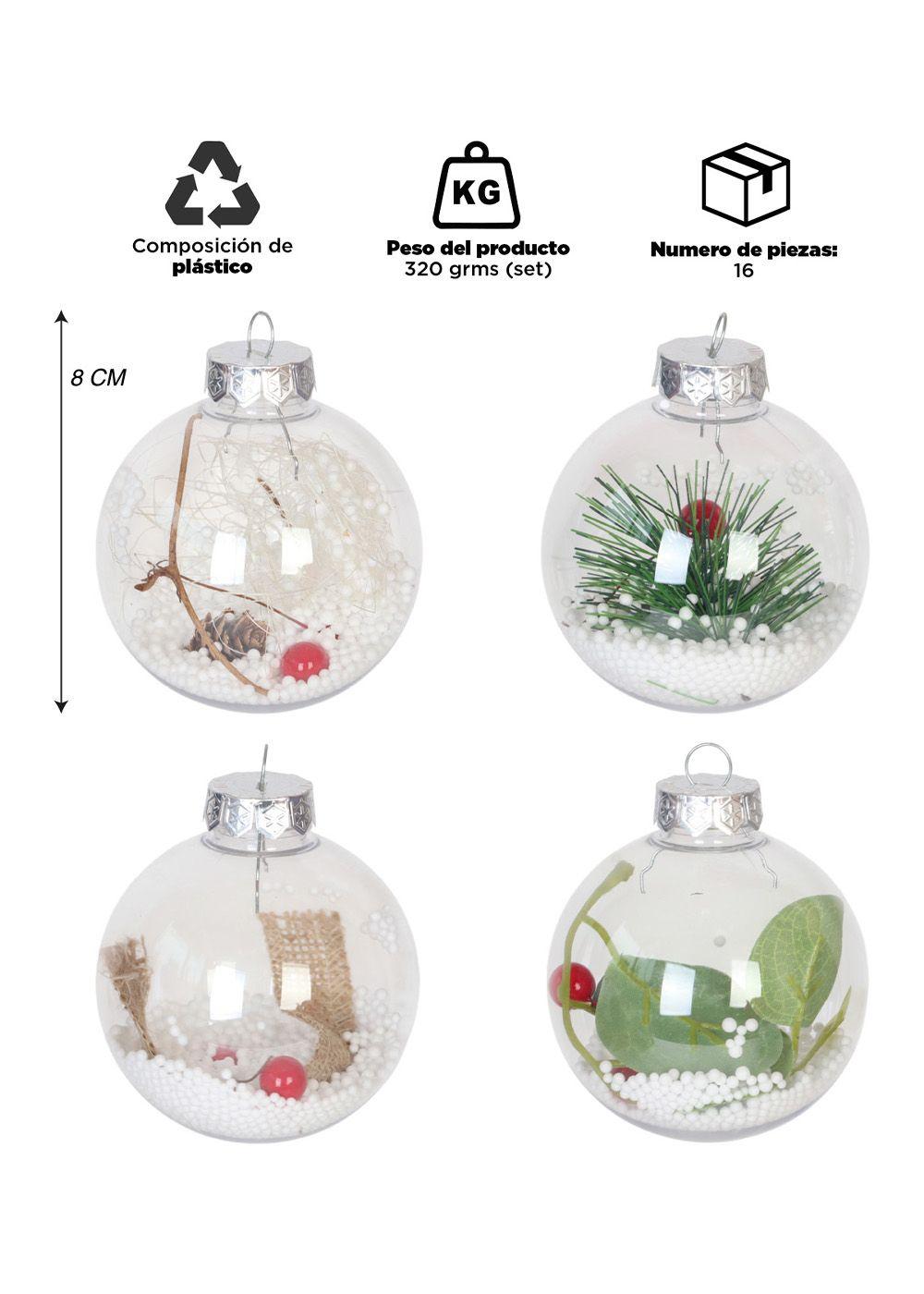 Set 16 Esferas Navidad Multicolor-2