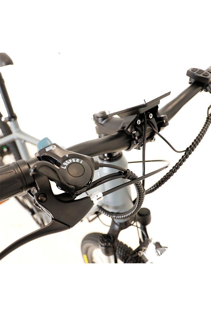 Bicicleta Eléctrica Aro 27.5" Luces LED Gris-4