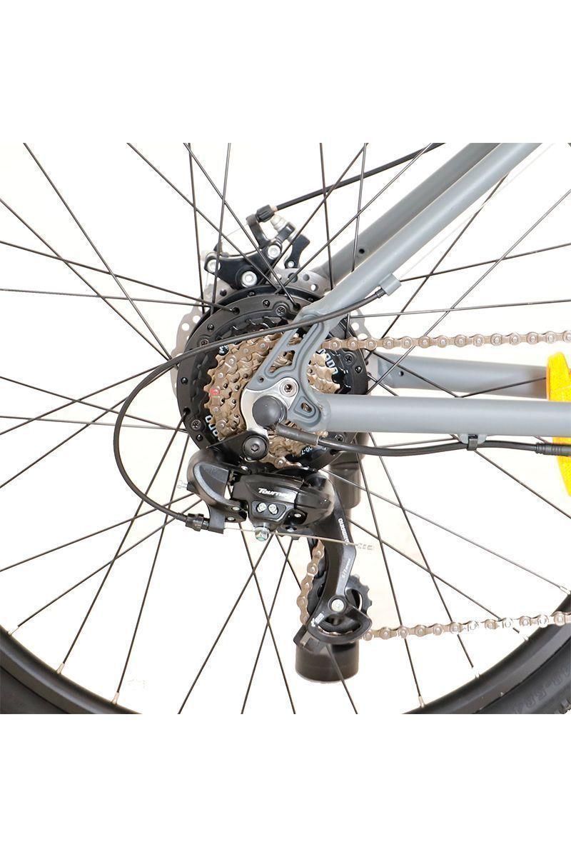 Bicicleta Eléctrica Aro 27.5" Luces LED Gris-5