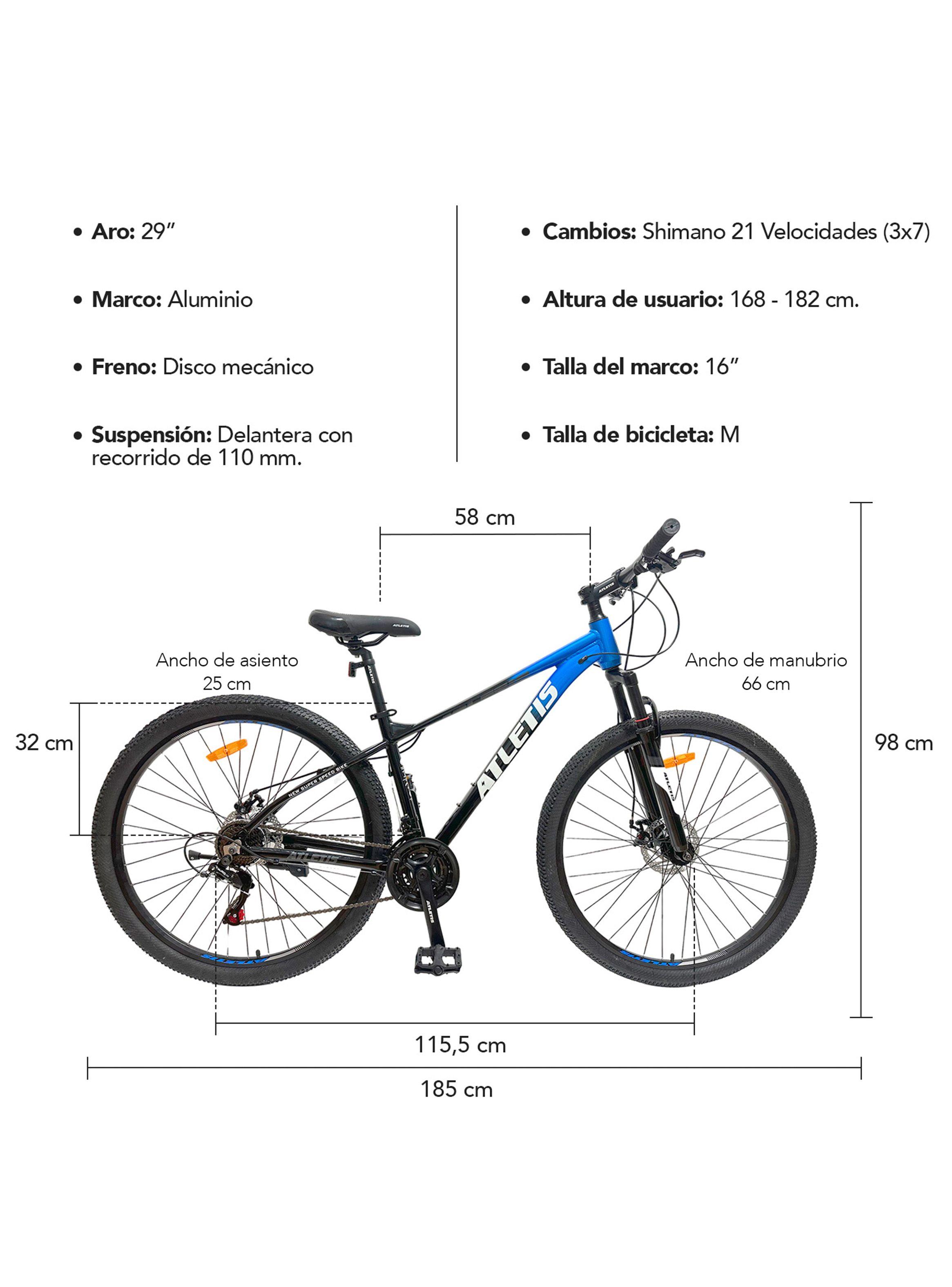 Bicicleta Mountain Bike Atletis Gravity Azul 29"-7