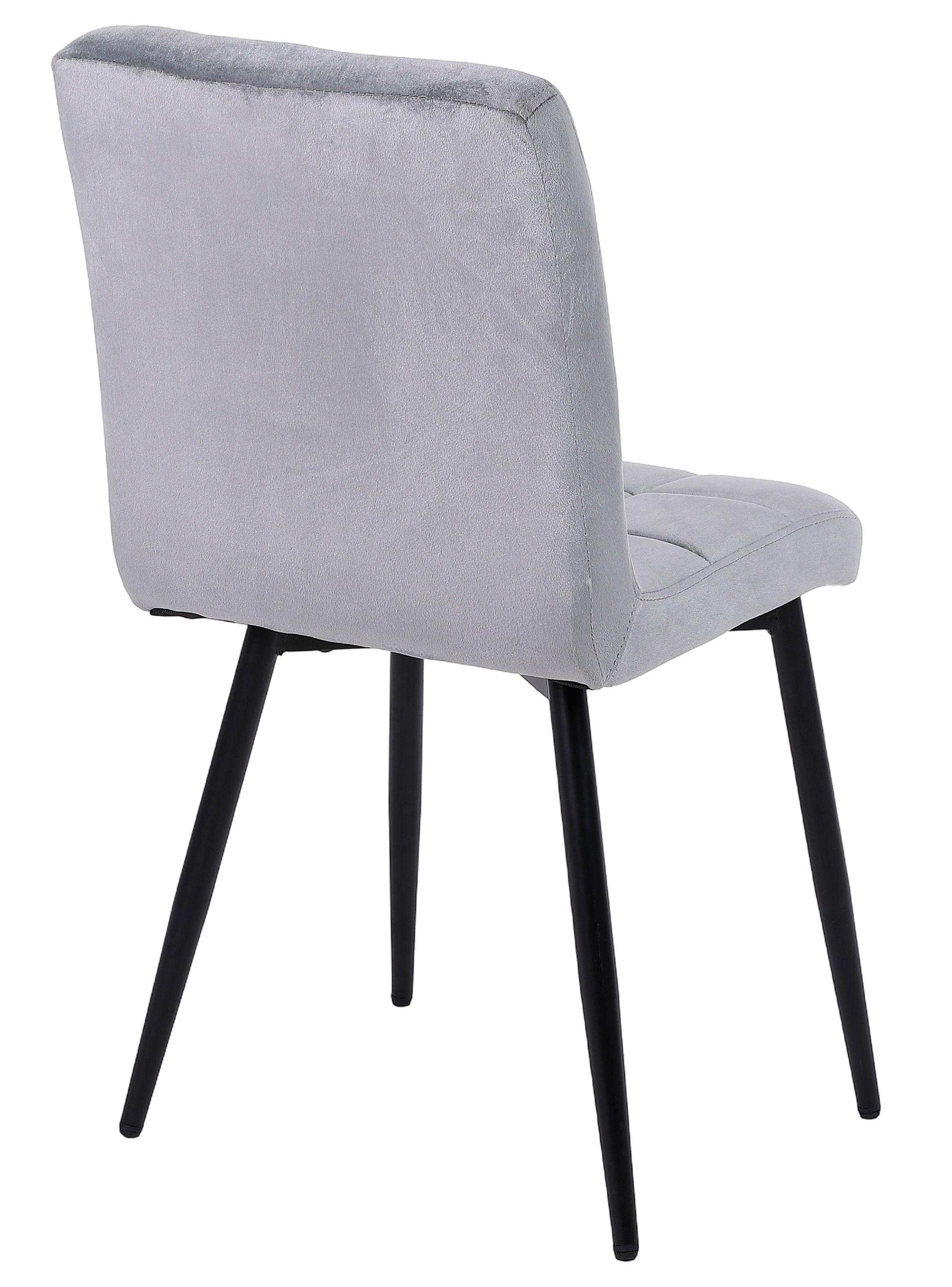 Pack de 4 Sillas de Comedor Modernas Novahus Velvet Gris-6