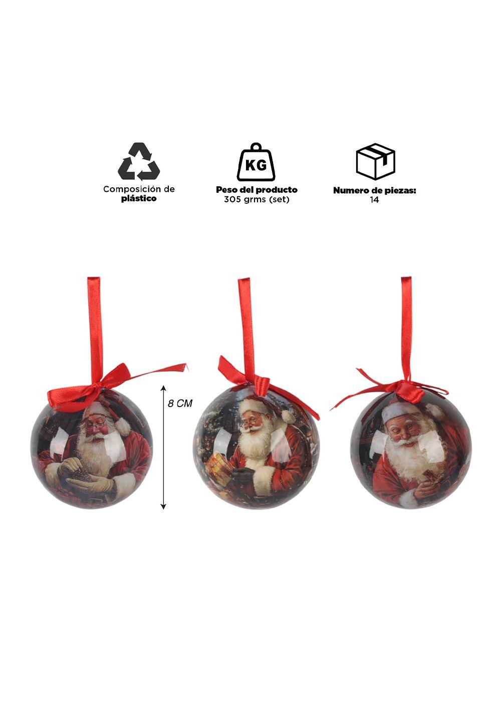 Set 14 Esferas Navidad Multicolor-2