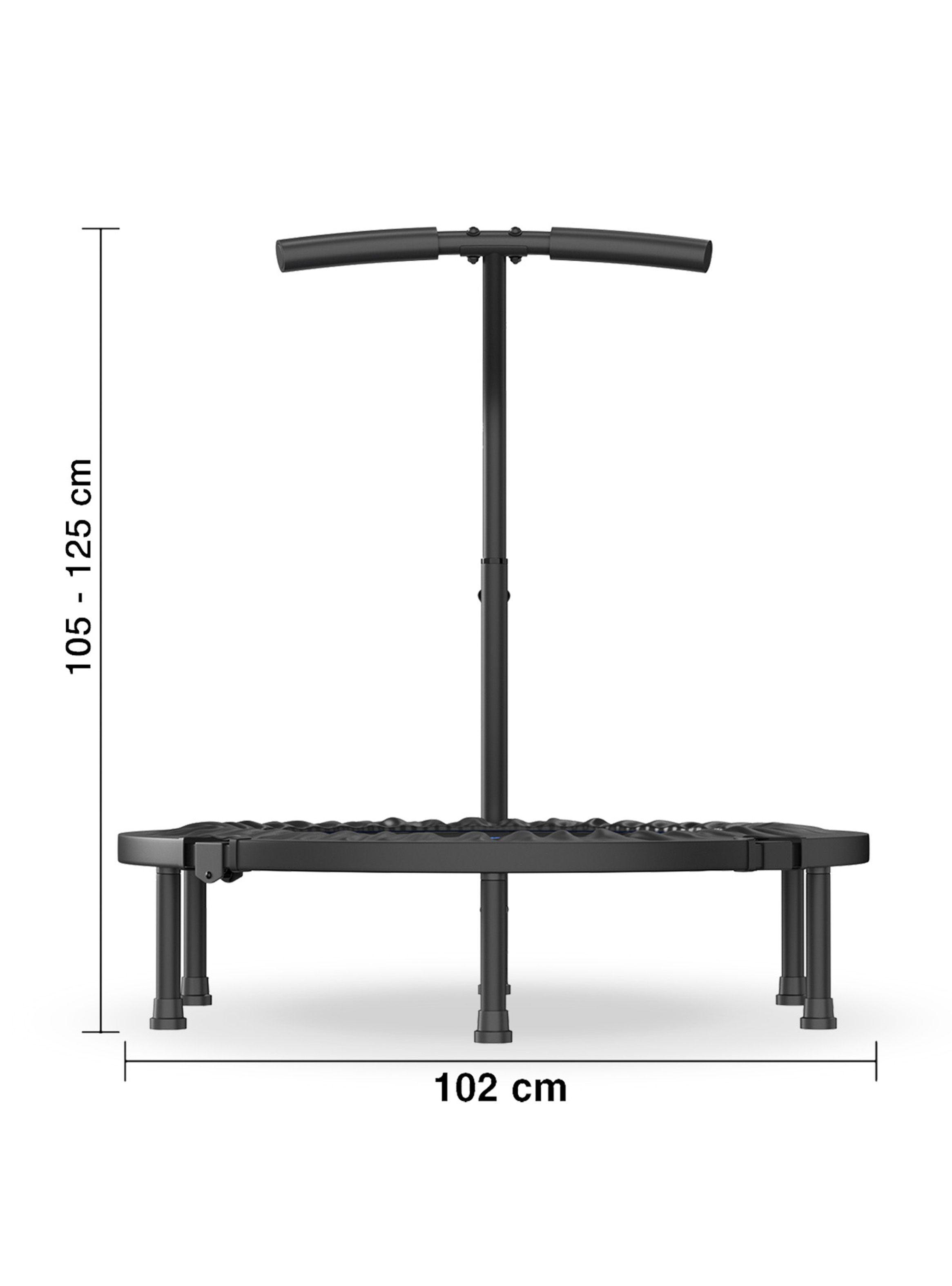 Trampolín Fitness 102 cm con Barra Frontal-4