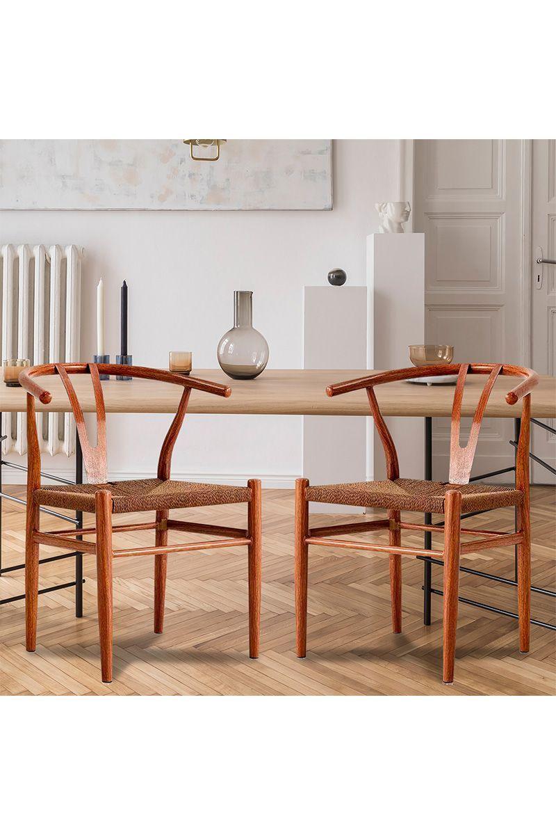 Pack 2 Sillas de Comedor Wishbone Cerezo-1