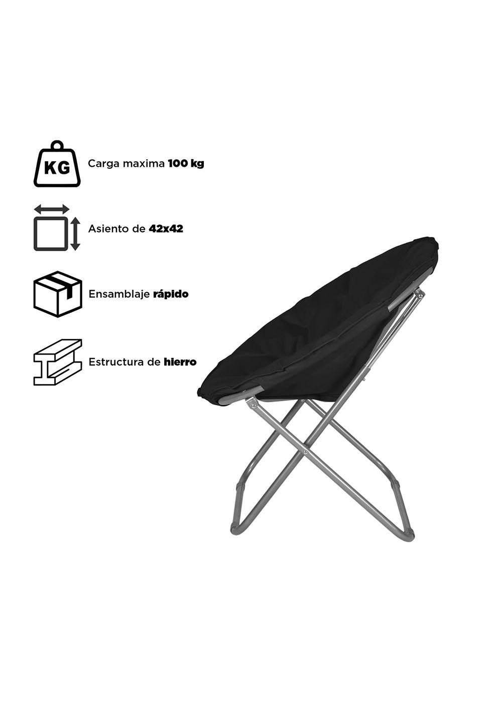Silla Pleagable Camping Maihue Negro-3