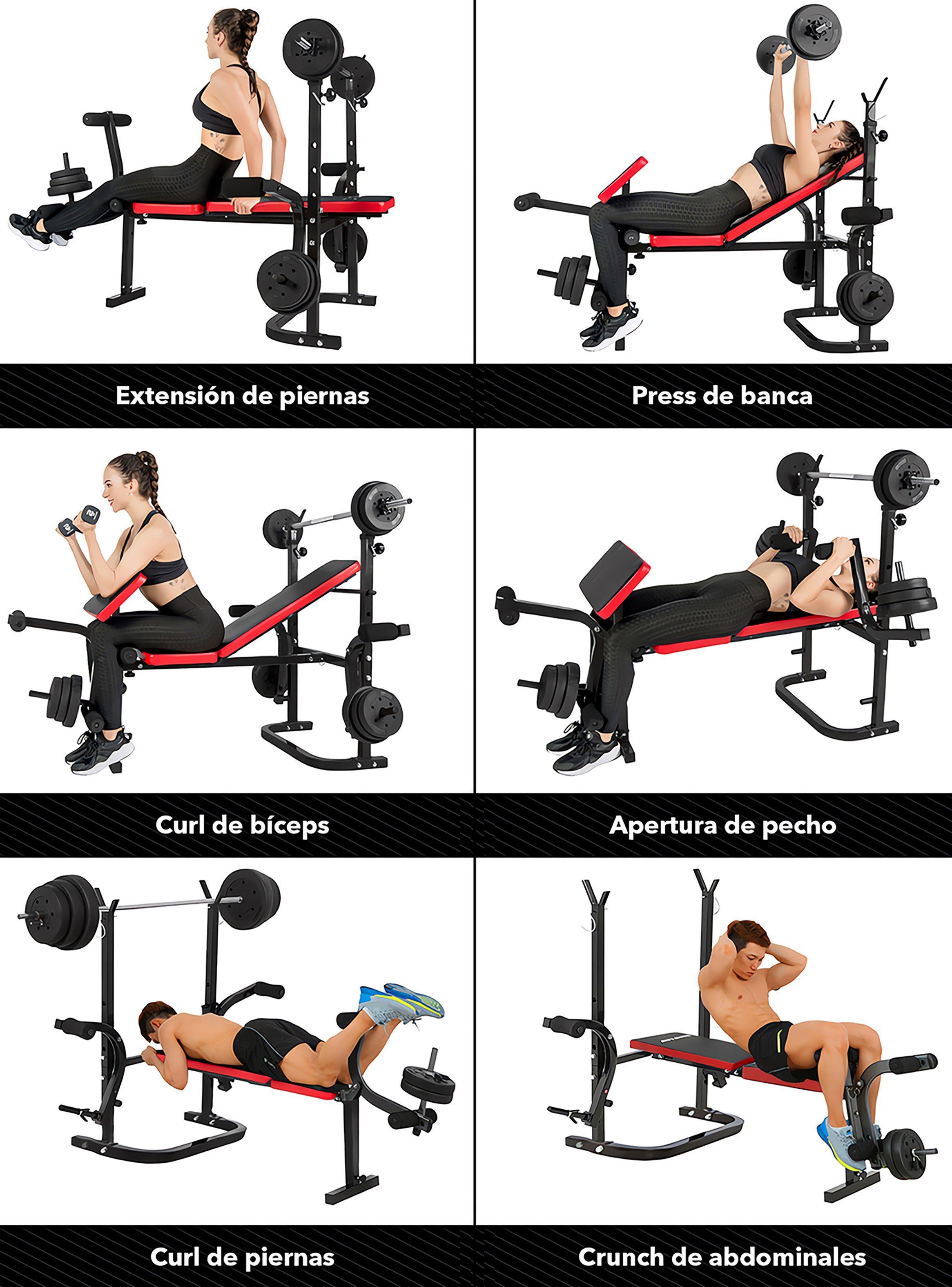 Press Banca Atletis T4000 Multifunción 300KG Negro-4