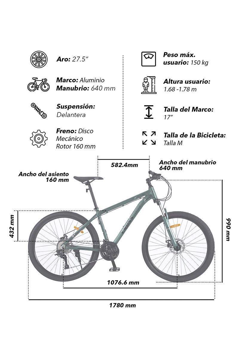 Bicicleta Mountain Bike Stil 27,5" Verde-2
