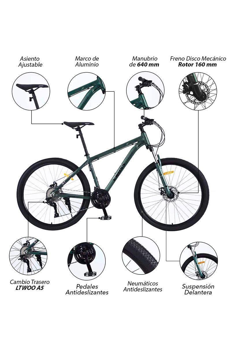 Bicicleta Mountain Bike Stil 27,5" Verde-3