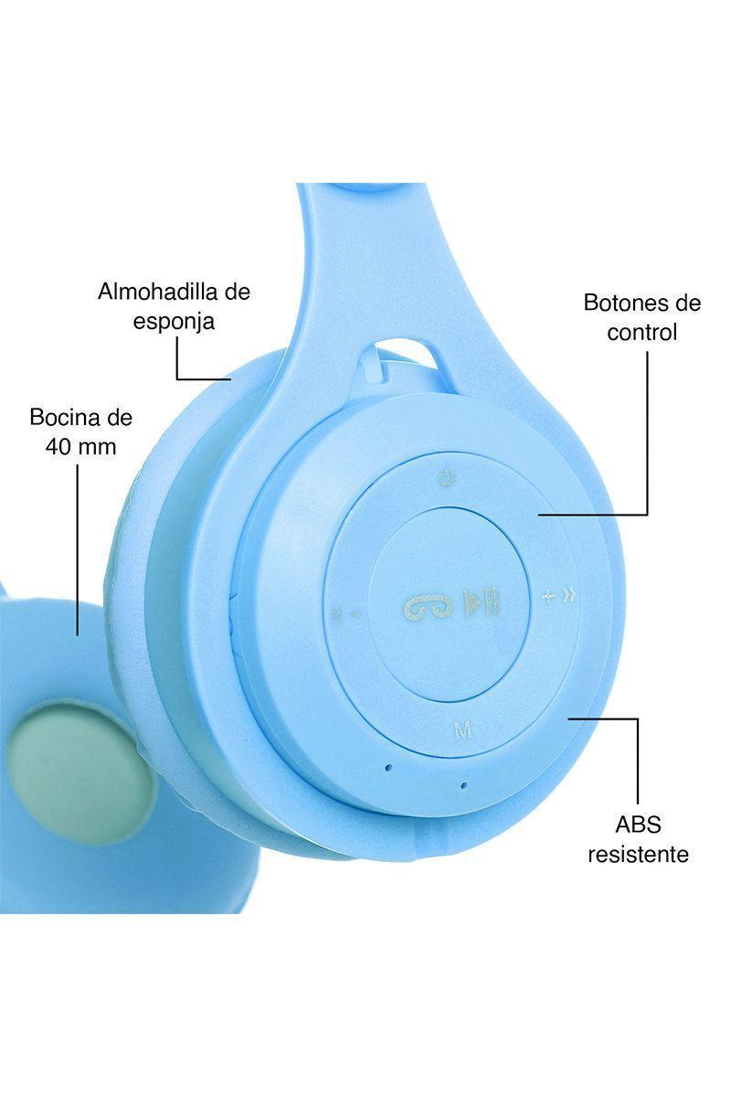 Audífonos Headphones Y08M Celeste-2