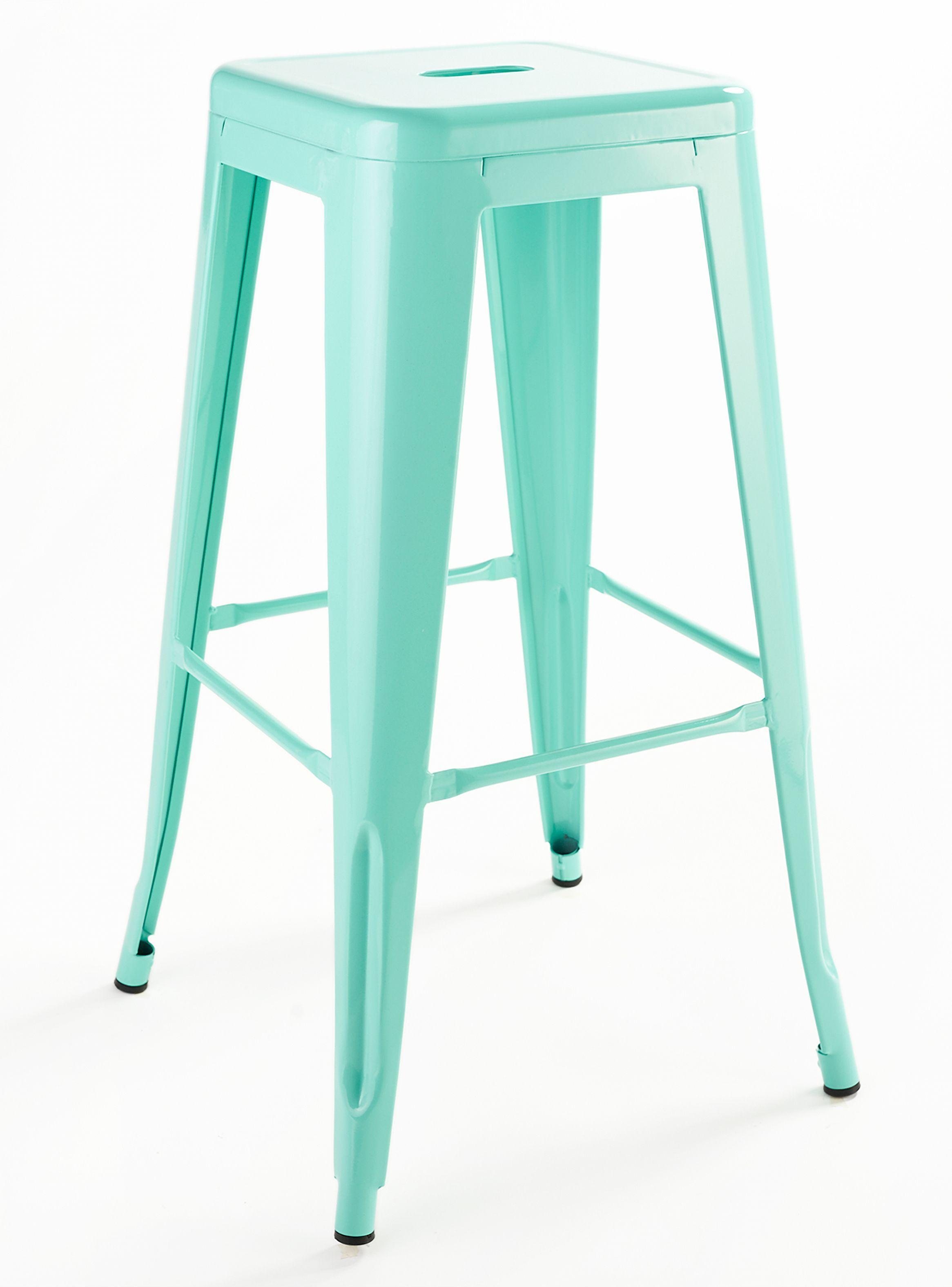 Pack 4 Pisos de Bar Metal Tolix Verde Menta-5