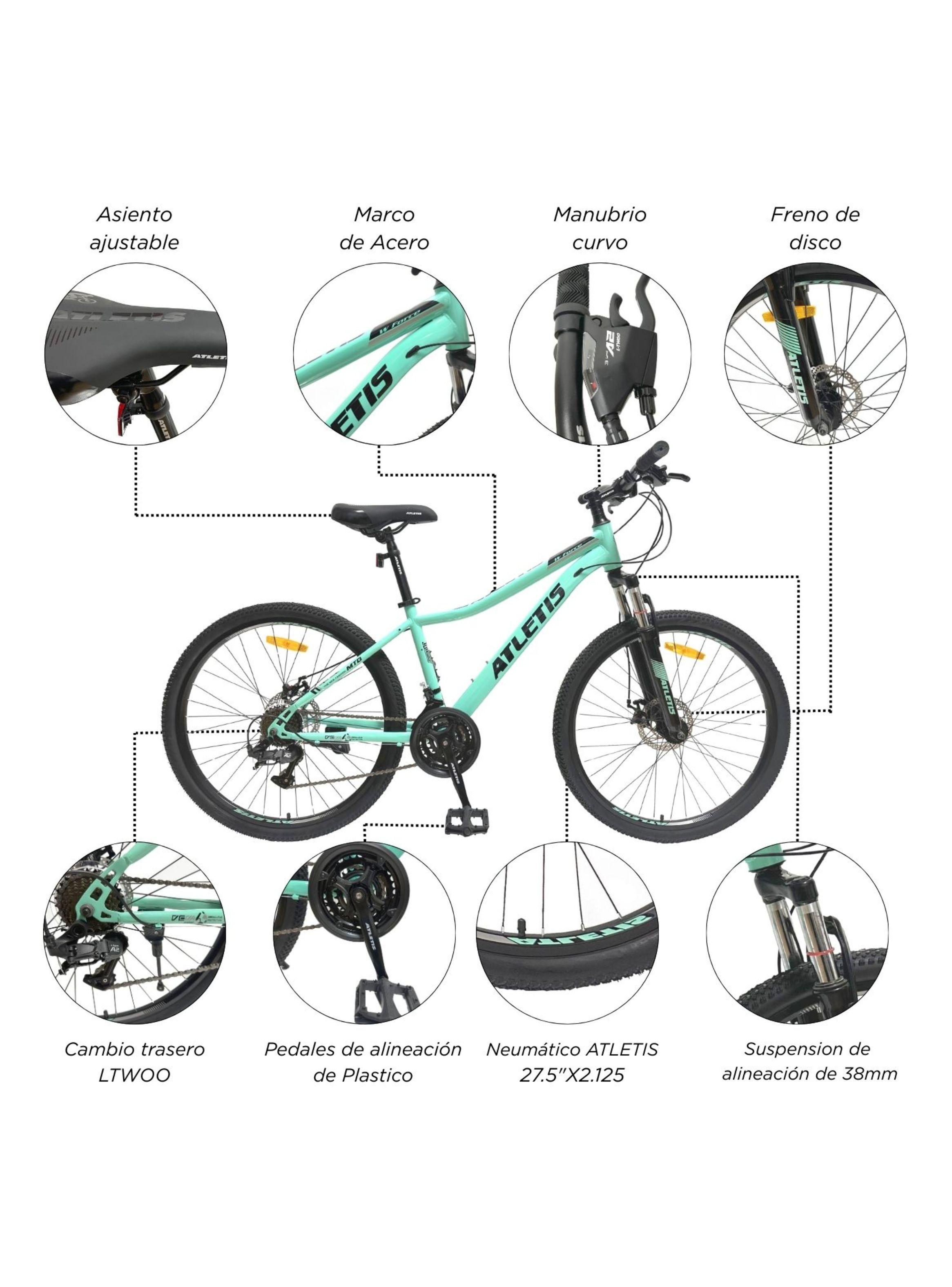 Bicicleta Mountain Bike W Force Turquesa Aro 27.5 Atletis-3