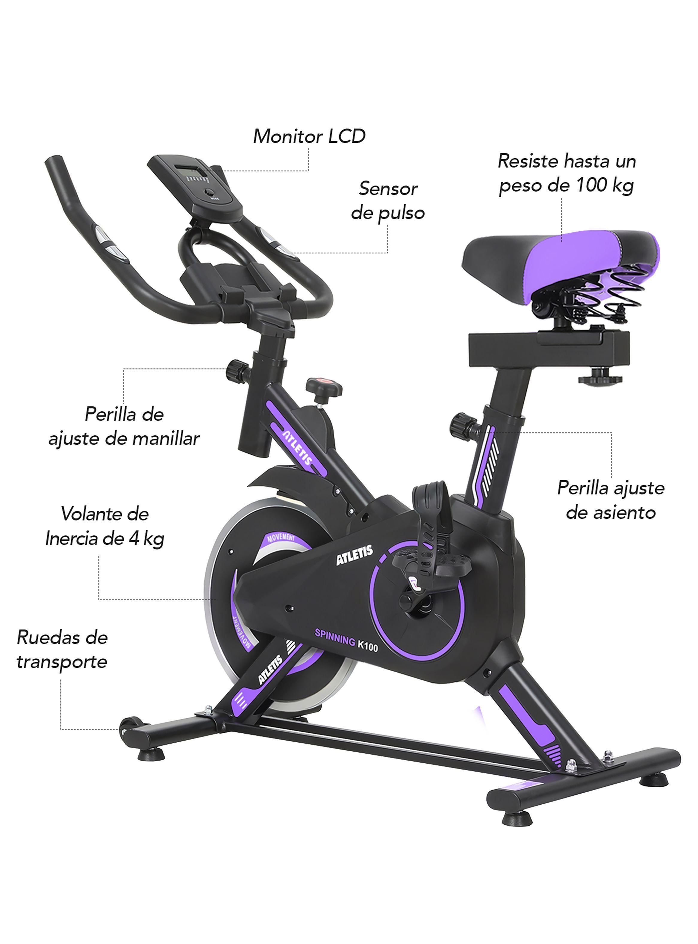 Bicicleta Spinning K100 Morado-2