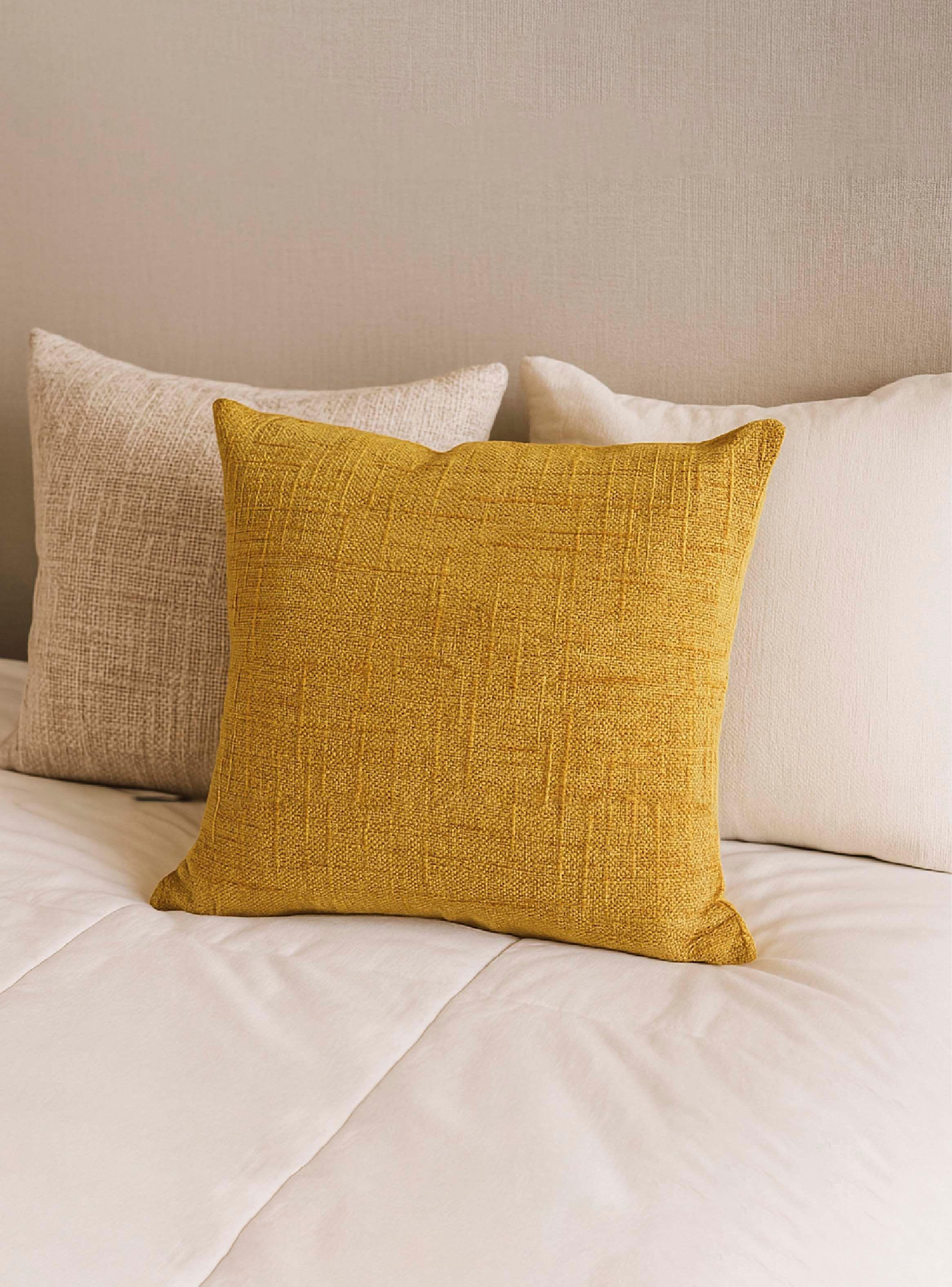 Cojín Decorativo Mostaza 40x40cm-2