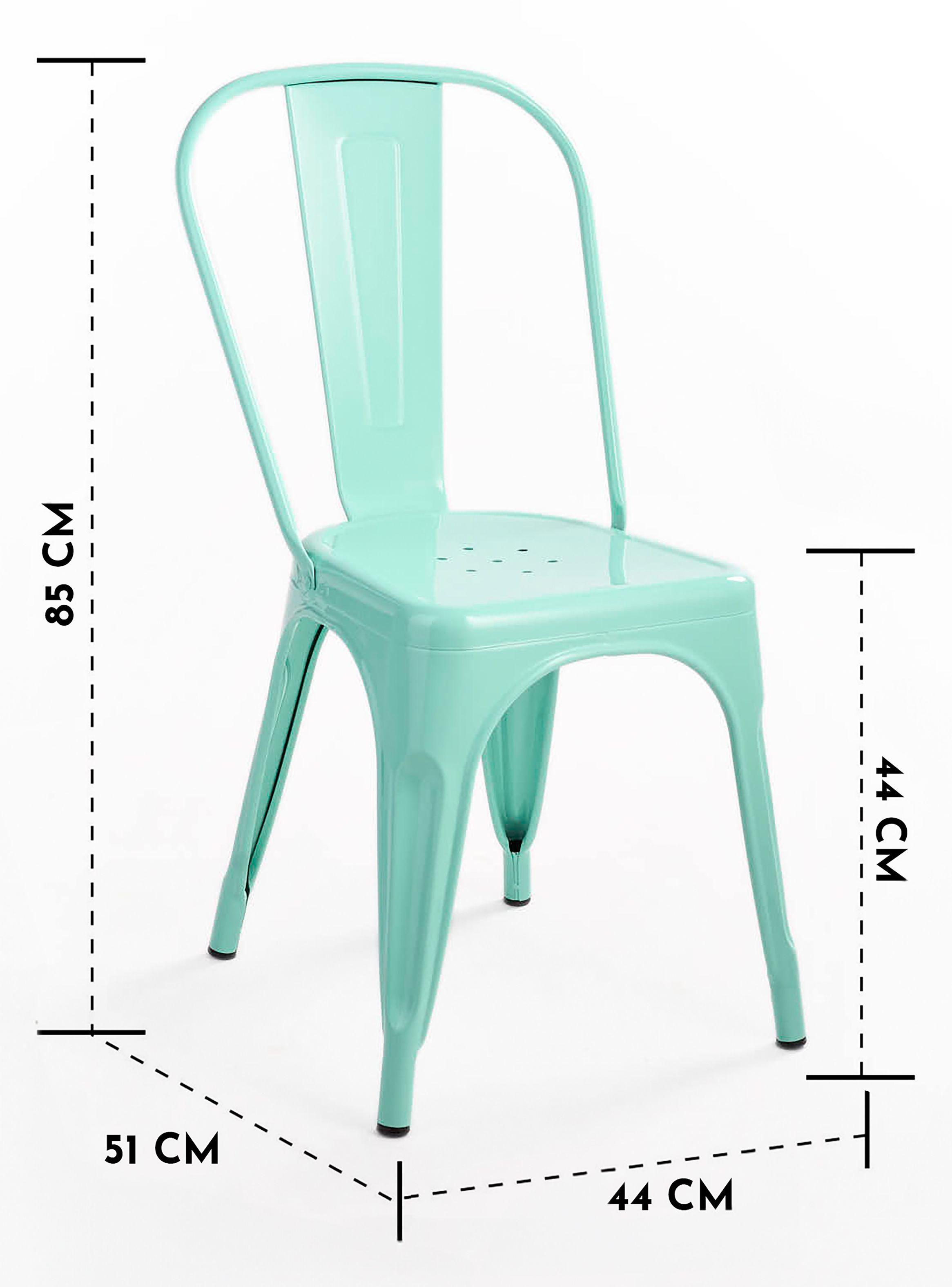 Pack 4 Sillas de Metal Tolix Menta-2