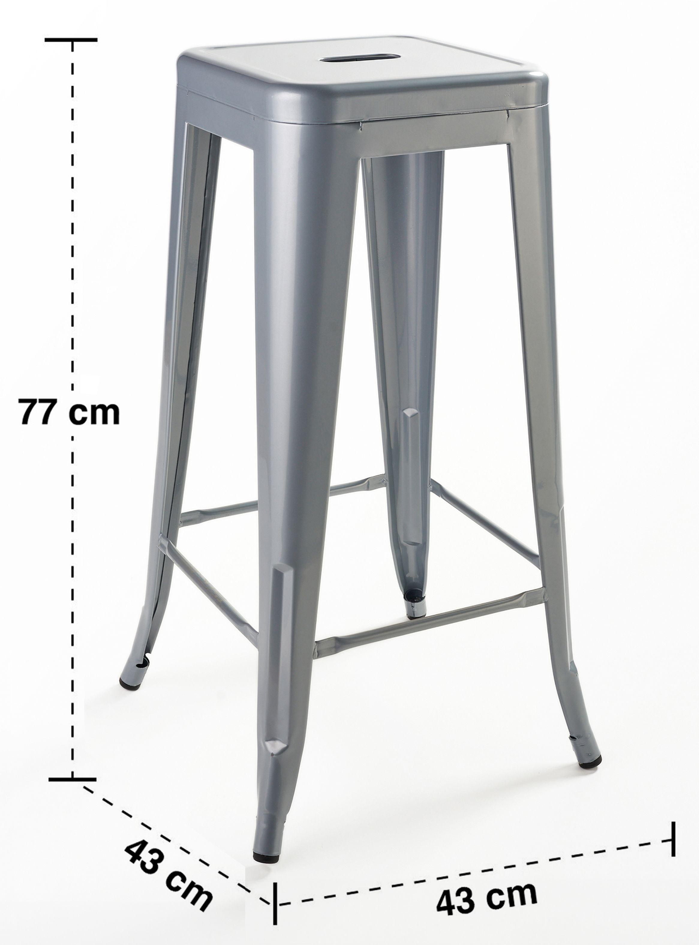 Piso de Bar Metal Tolix Gris-2