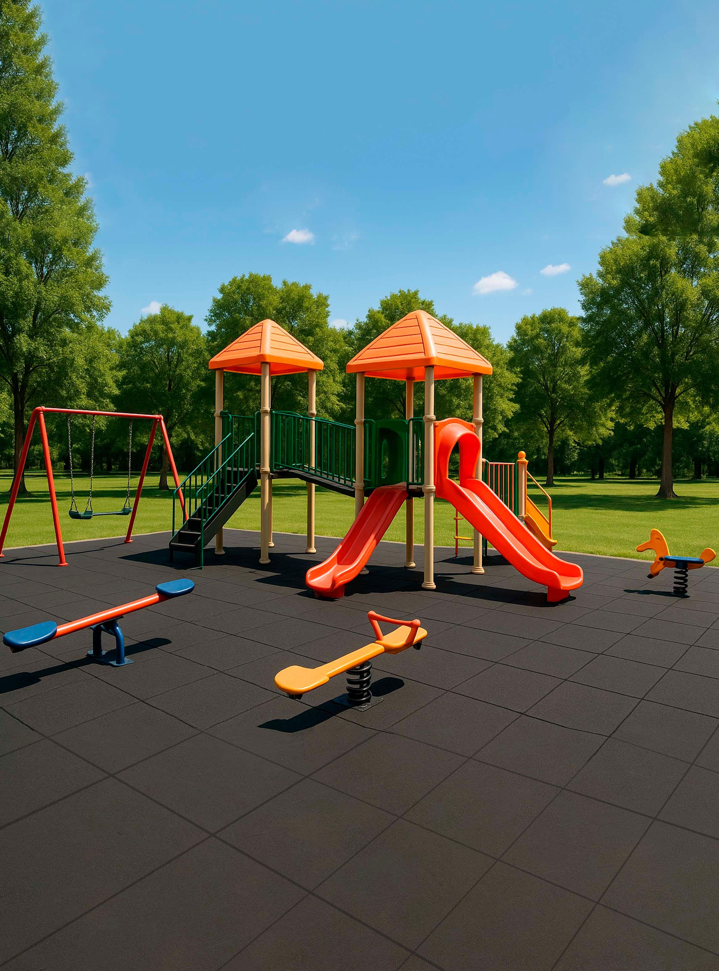 Piso de Goma 100x100 cm 25 mm-3