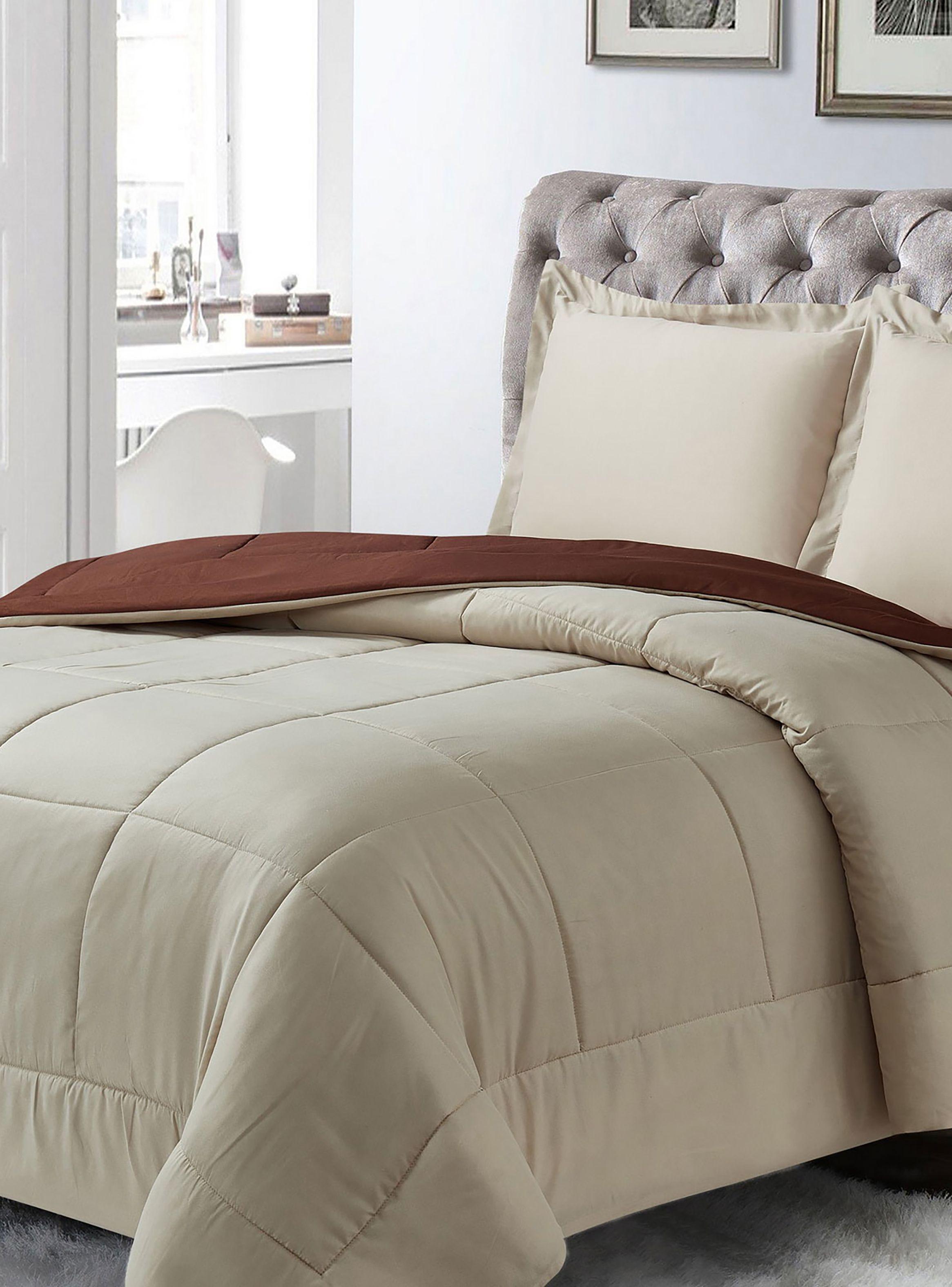 Plumón Cubrecama Reversible Marnie 2 Plazas Beige-5