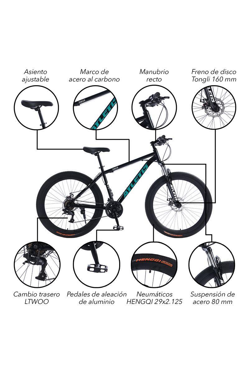 Bicicleta Mountain Bike Tabor 29" M/L Negro-3