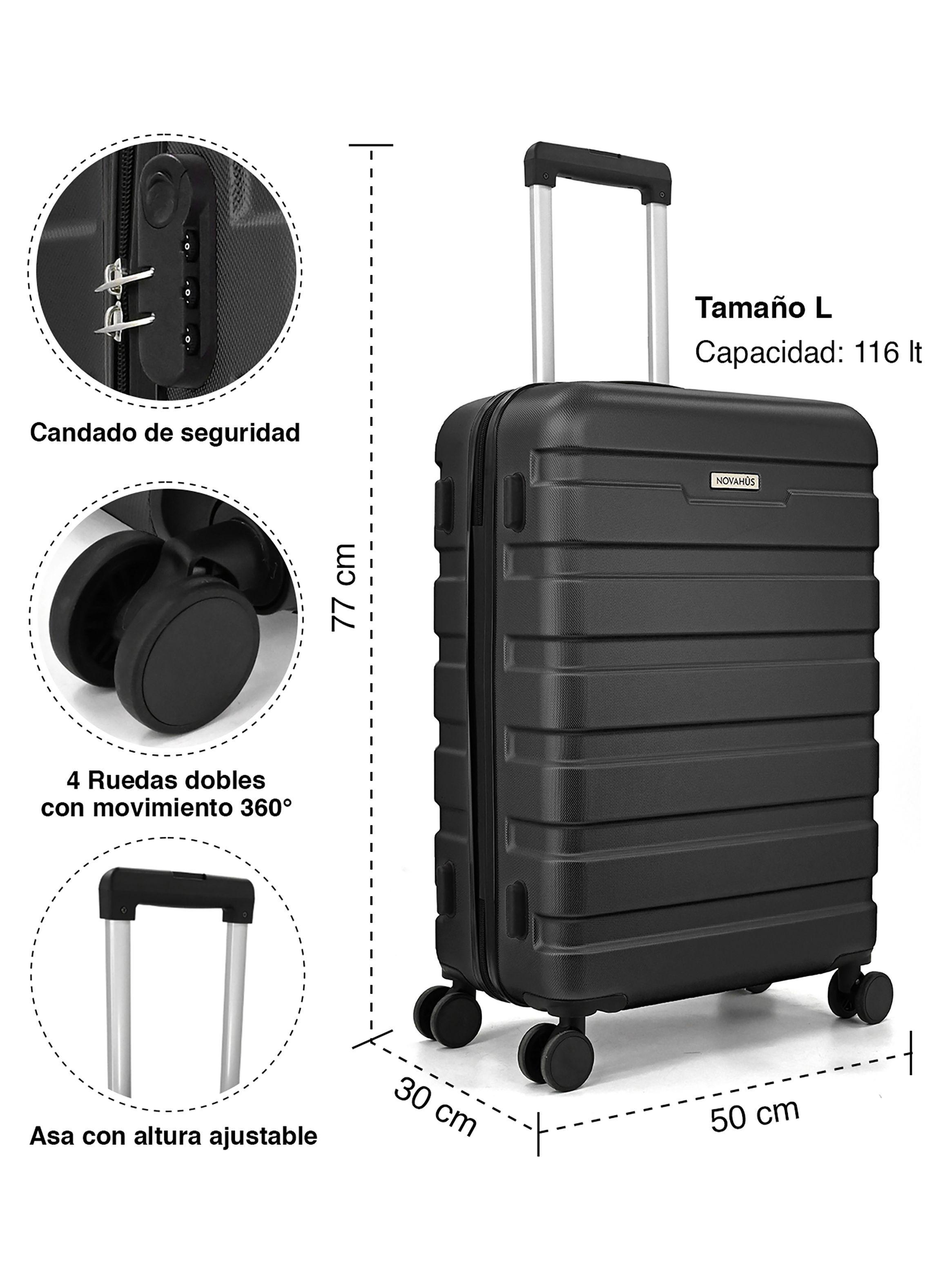 Maleta Rígida Danubio L 23 kg Negra-2