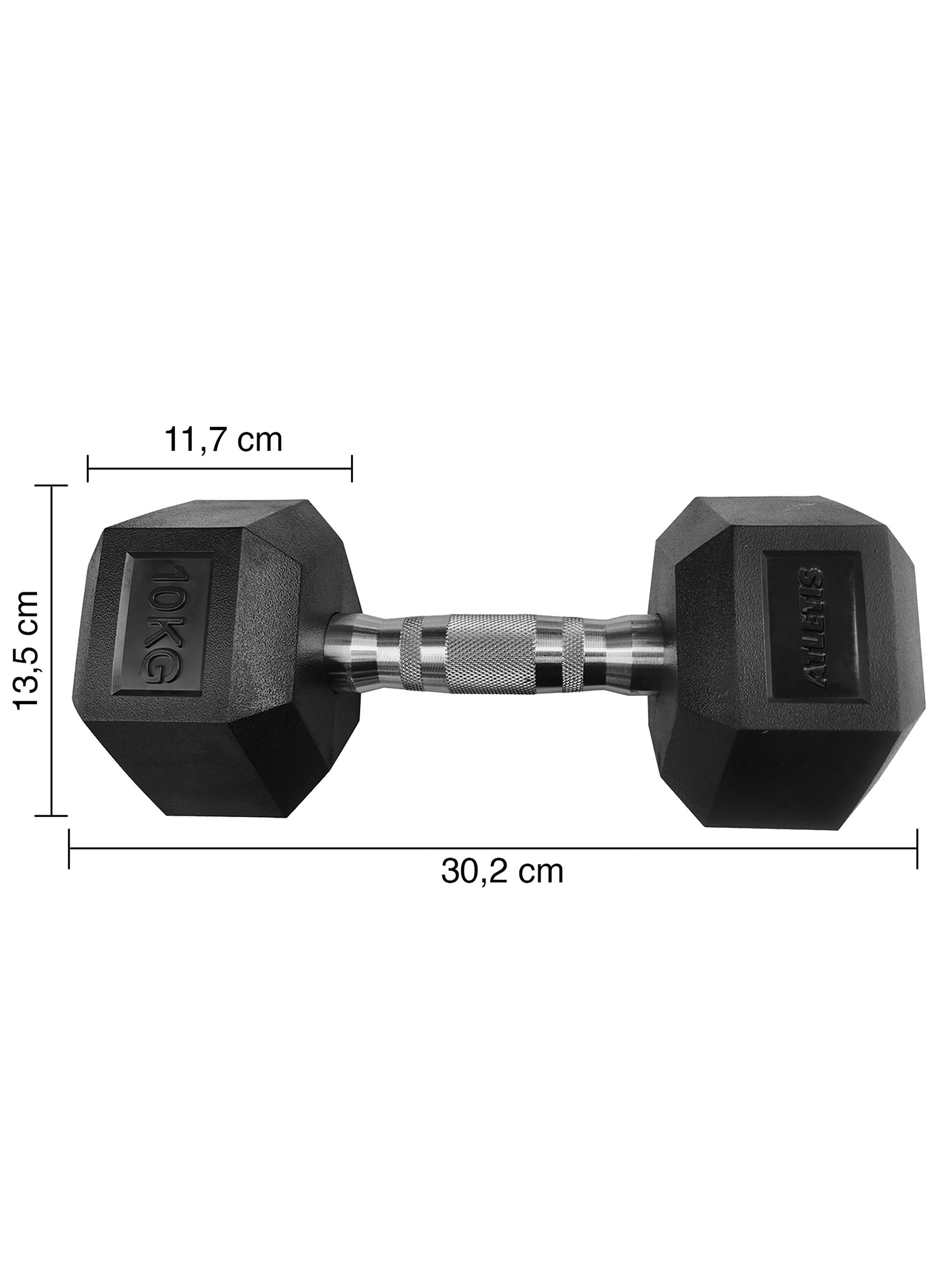 Mancuerna Hexagonal 10 Kg Negro-2