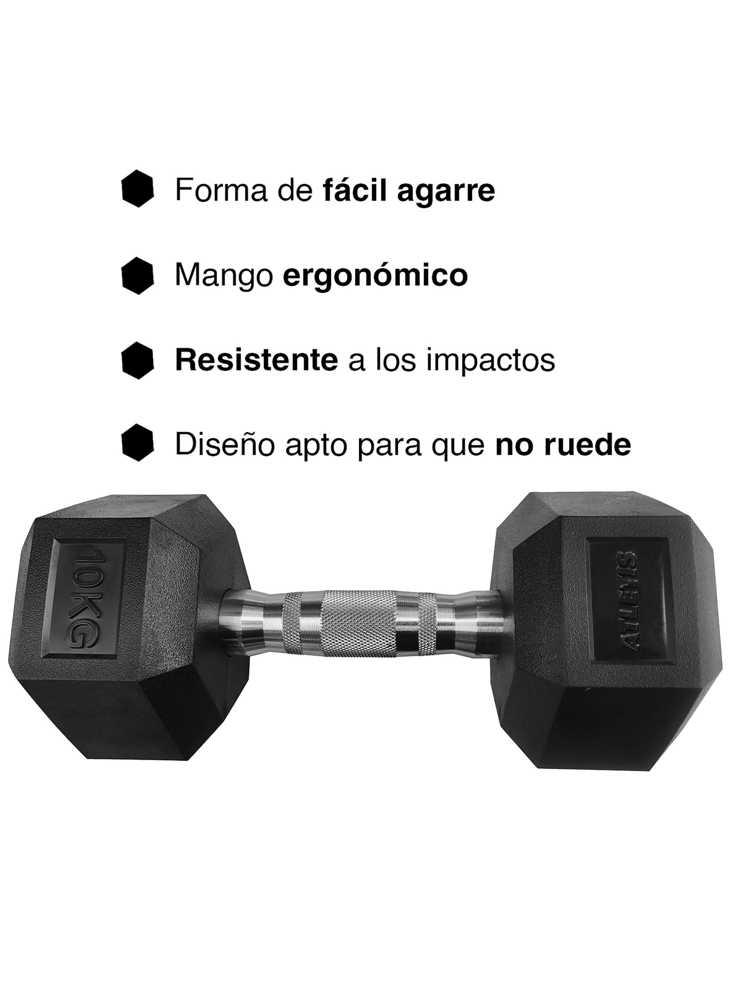Mancuerna Hexagonal 10 Kg Negro-4