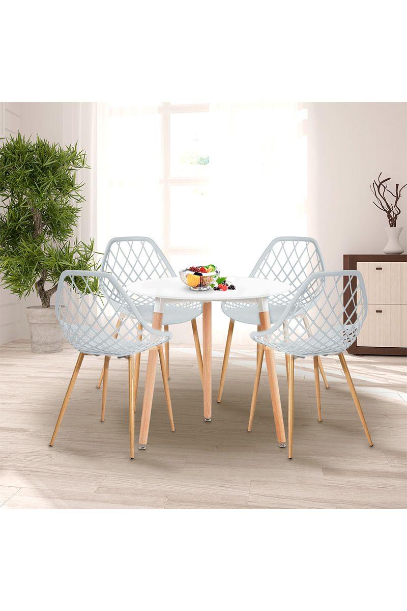 Pack 4 Sillas De Comedor Pp New Blanco-1