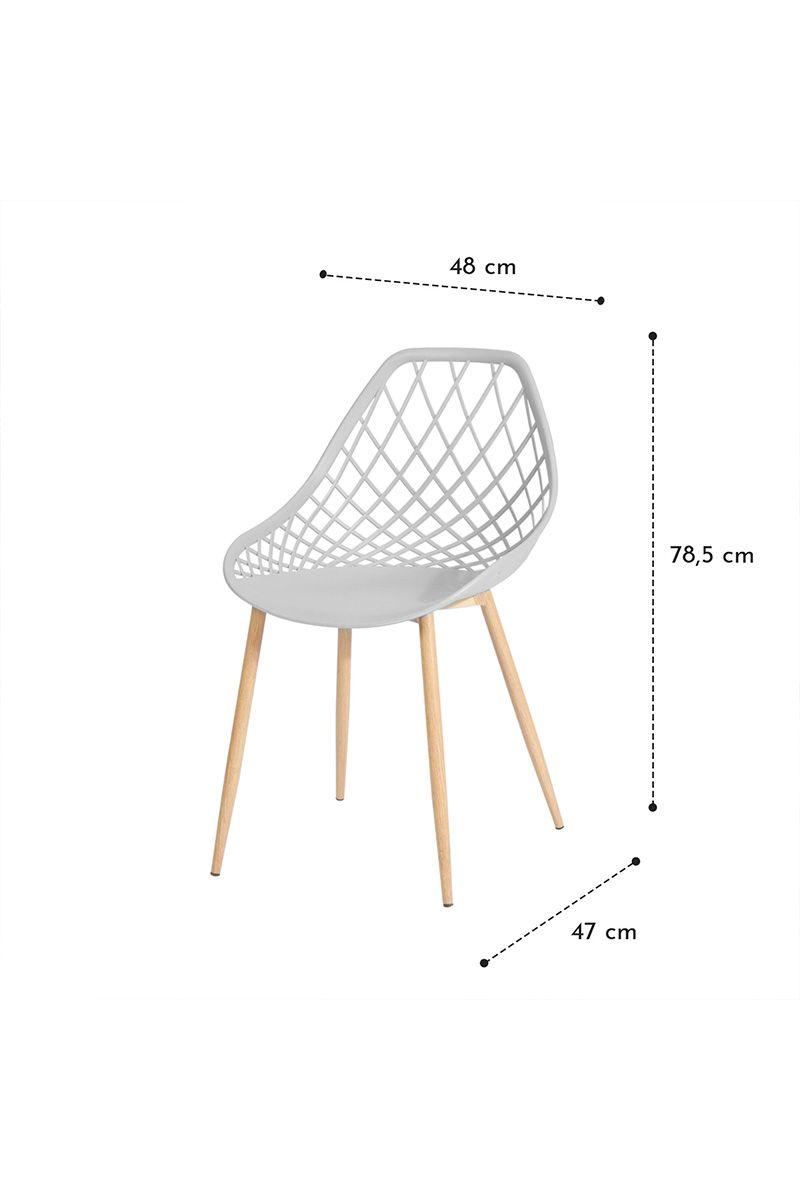 Pack 4 Sillas De Comedor Pp New Blanco-2