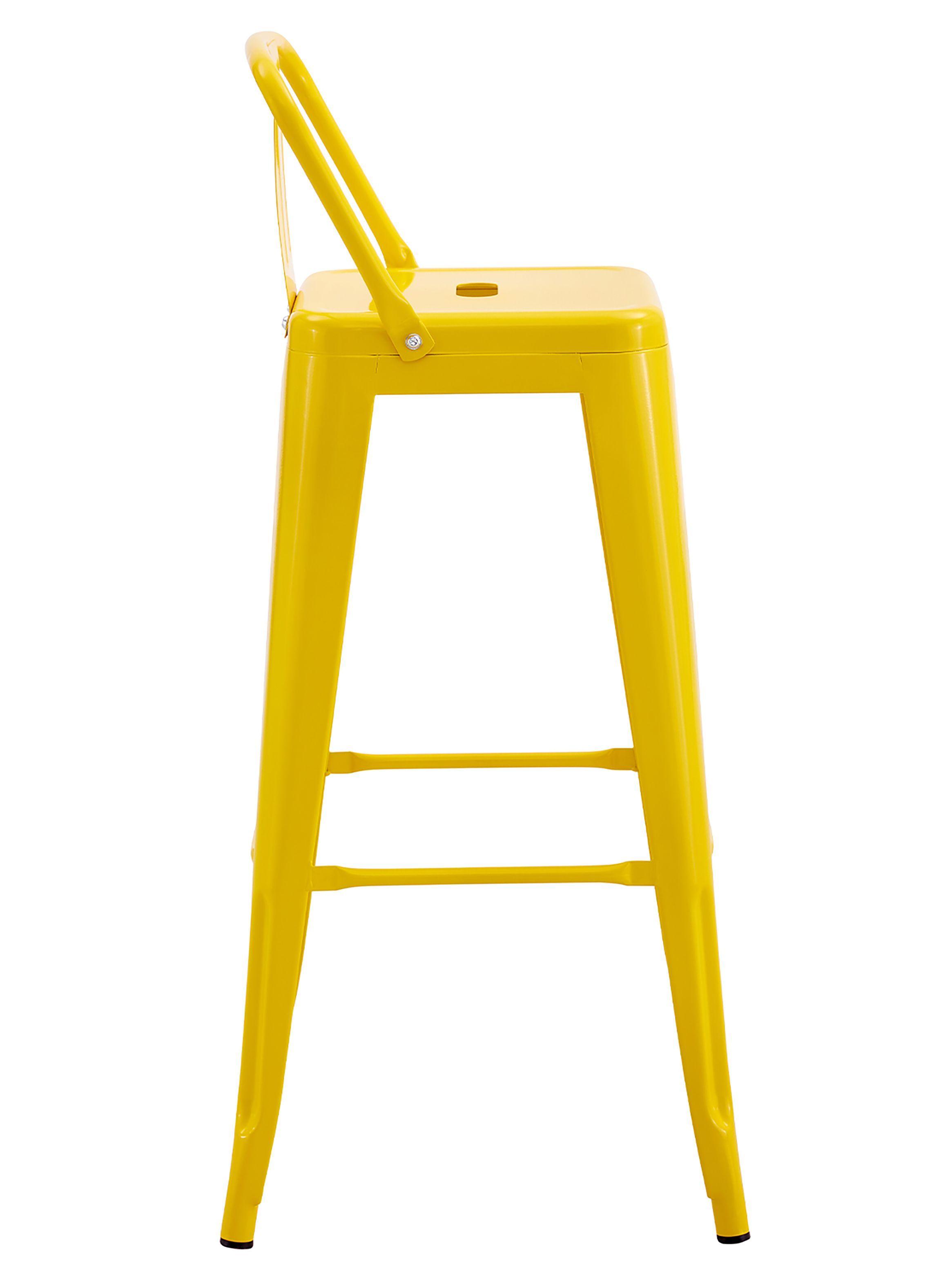 Pack De 4 Silla Alta Metal Amarillo-2