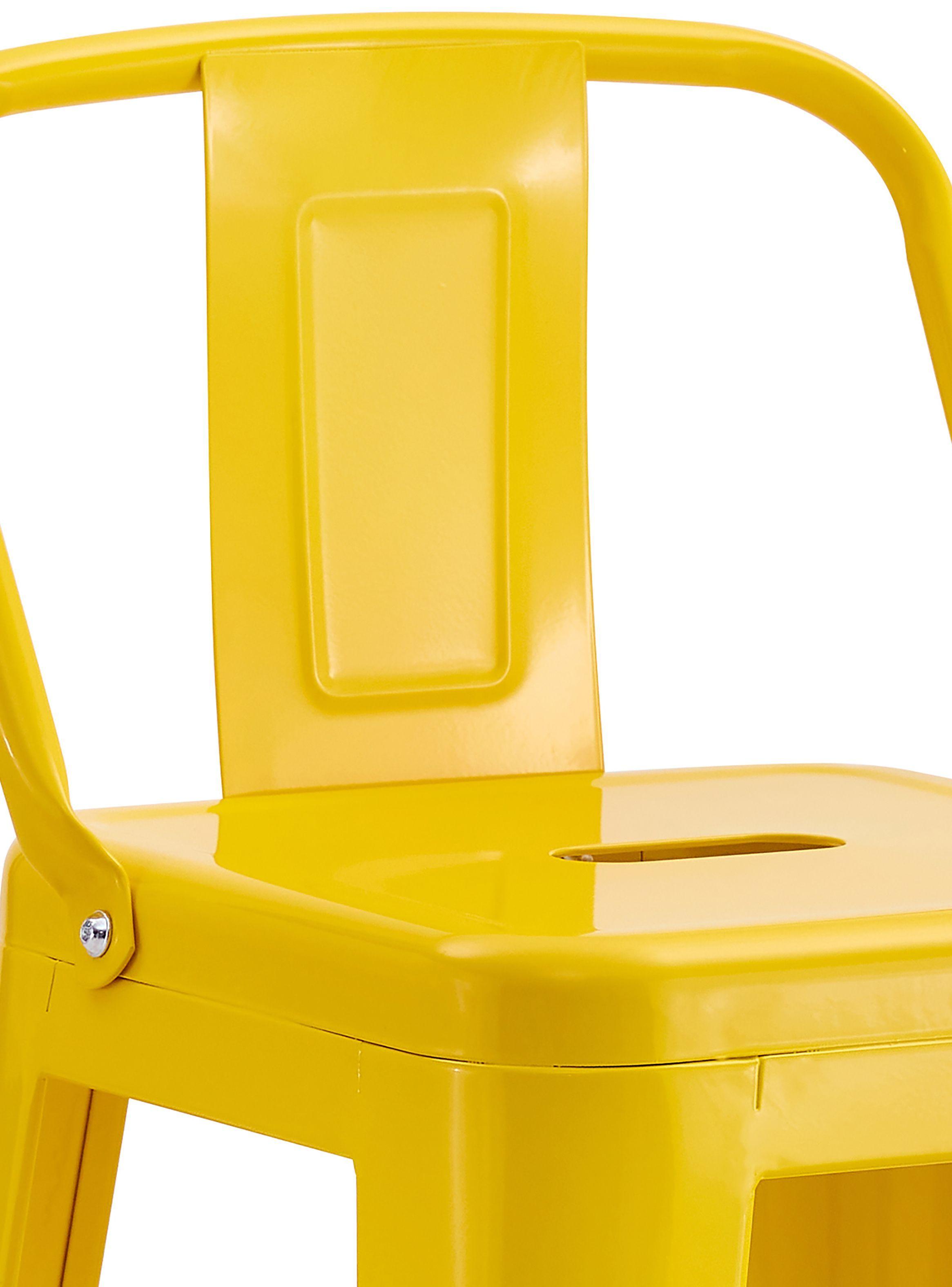 Pack De 4 Silla Alta Metal Amarillo-4