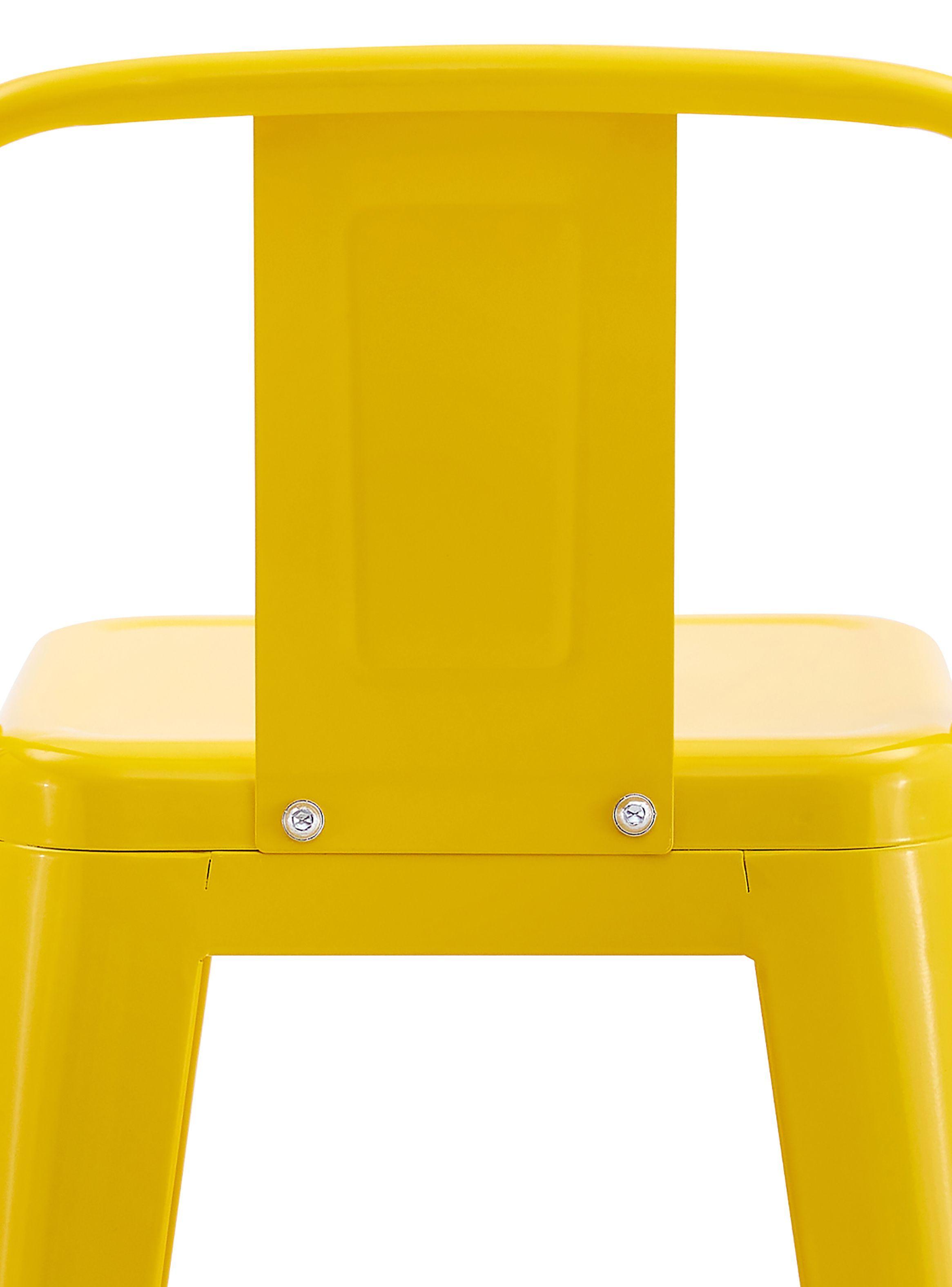 Pack De 4 Silla Alta Metal Amarillo-5