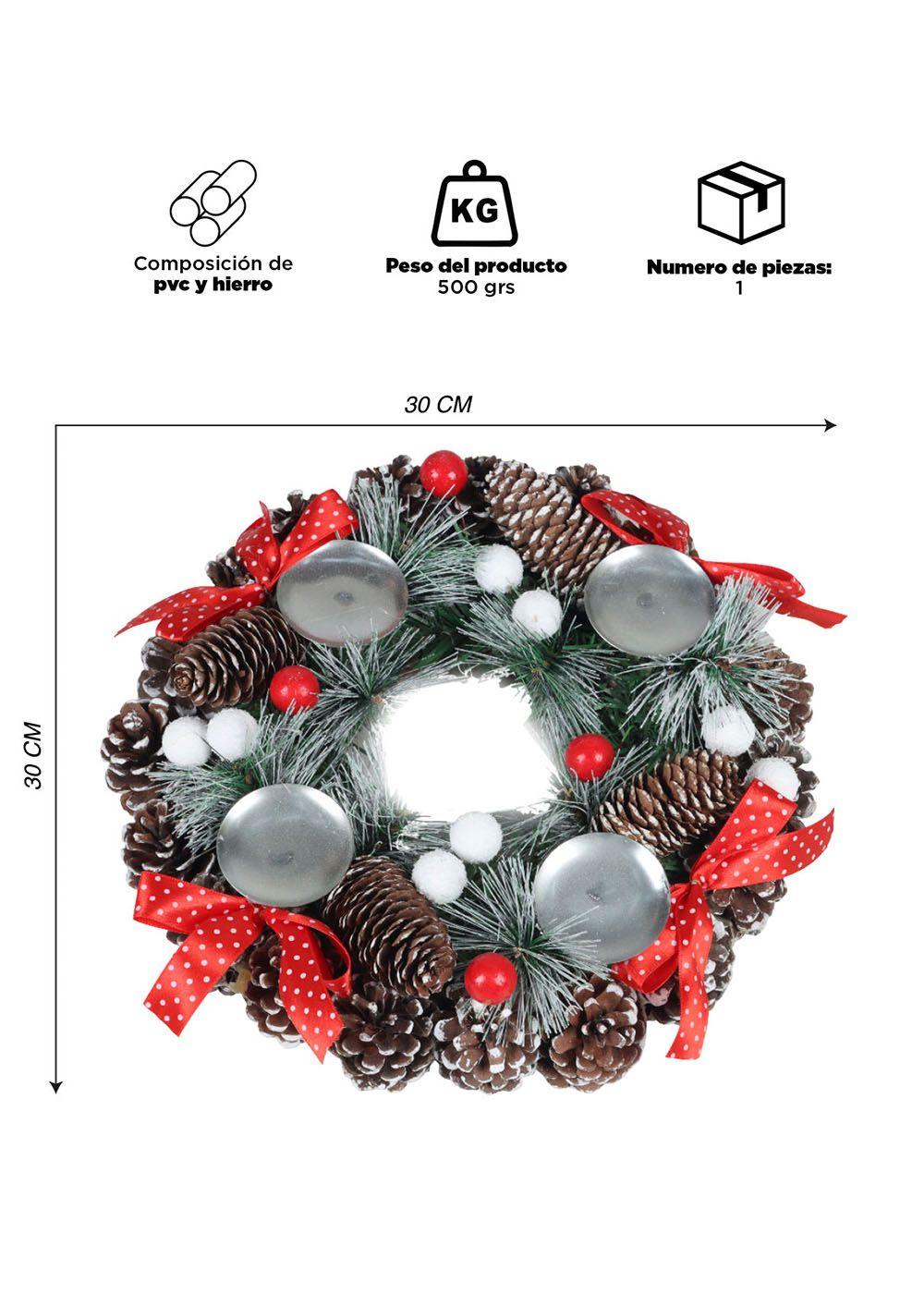 Centro de Mesa Navidad Blanco-2