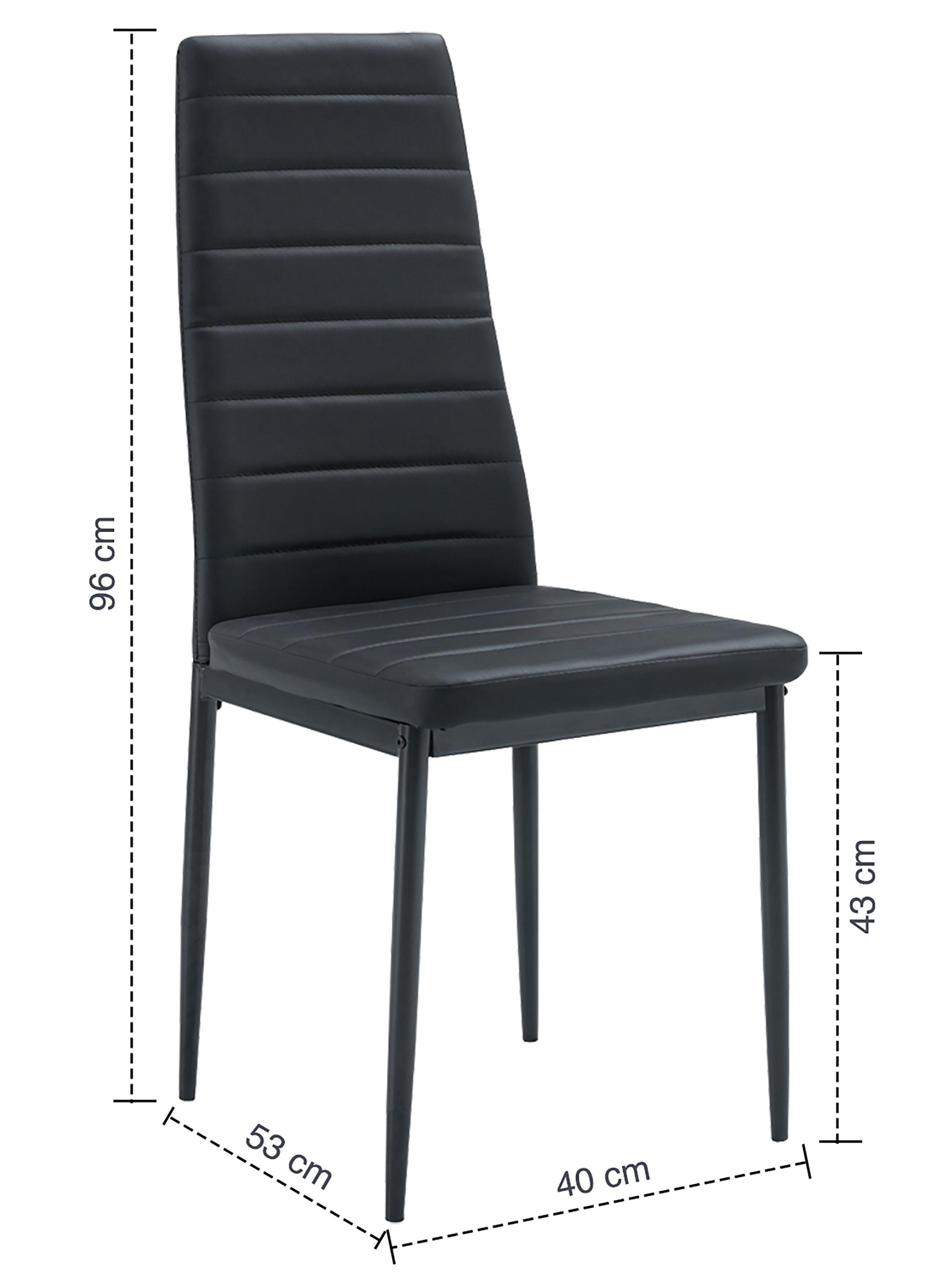 Pack 6 Silla de Comedor Boston ll Negro-2